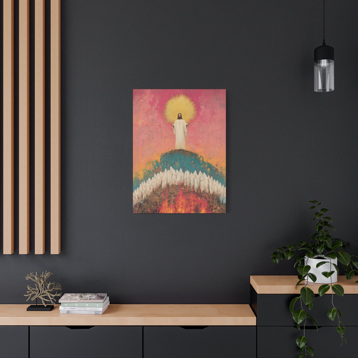 Light Pierced the Abyss  - Museum Wrapped Canvas - Sanctified Souls Print - Religious Art for your Home