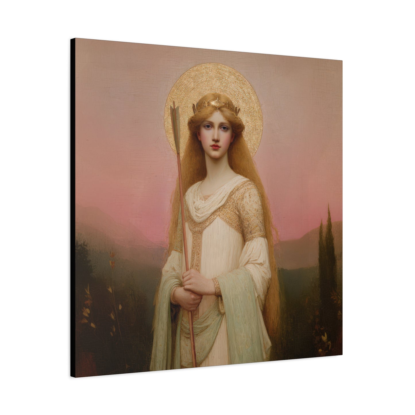 Saint Ursula -  Museum Wrapped Canvas - Sanctified Souls Print - Religious Art for your Home - Catholic Patron Saint Art