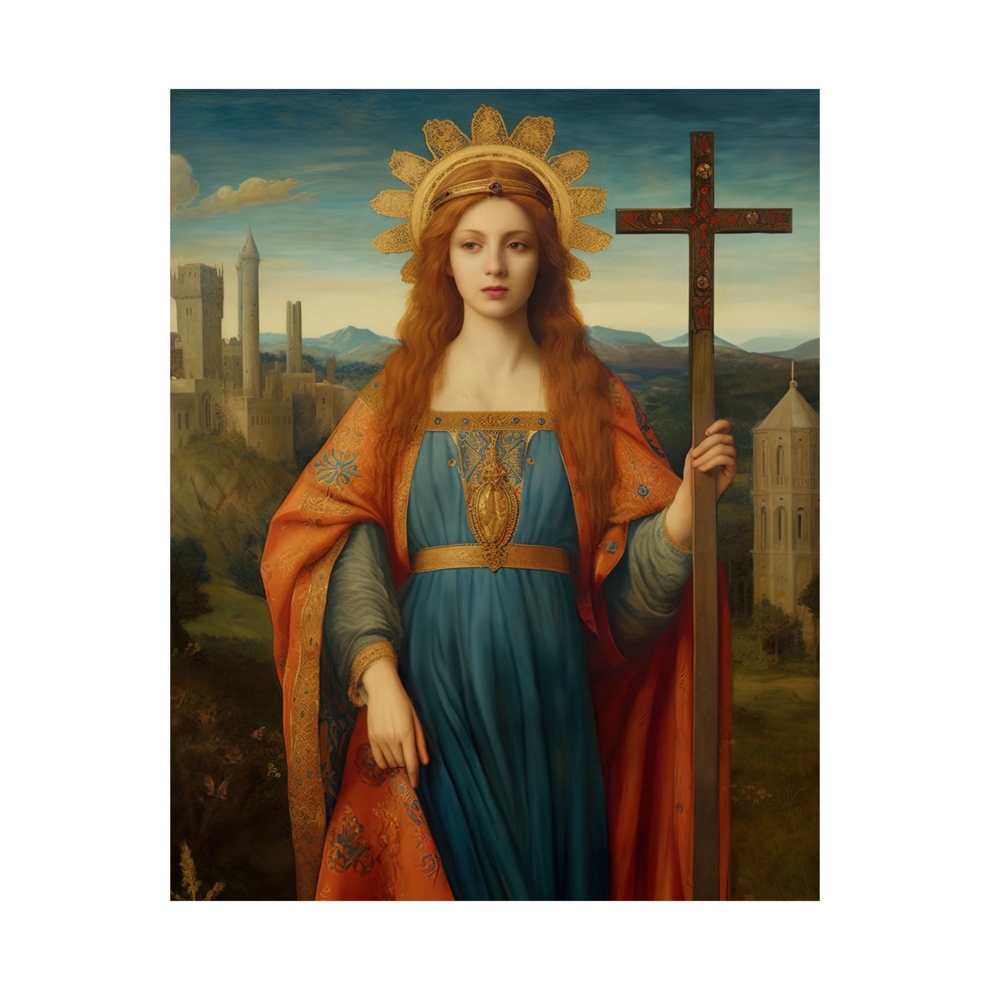 Saint Helena - Sanctified Souls Print - Multiple Sizes - Premium Matte Vertical Posters