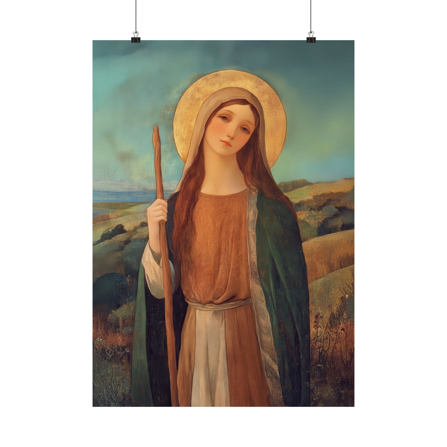 Saint Breage // Saint Breaca - Sanctified Souls Print - Multiple Sizes - Premium Matte Vertical Posters