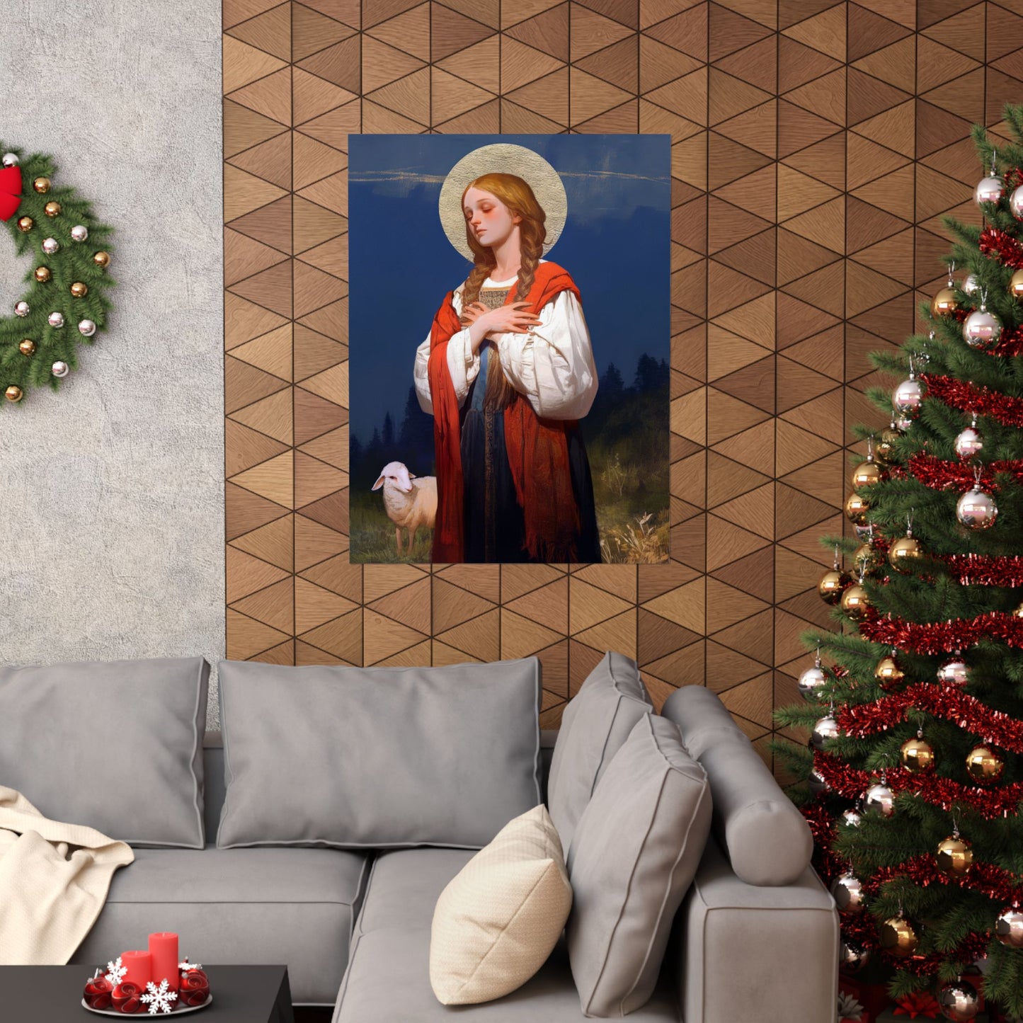Saint Genevieve - Sanctified Souls Print - Multiple Sizes - Premium Matte Vertical Posters