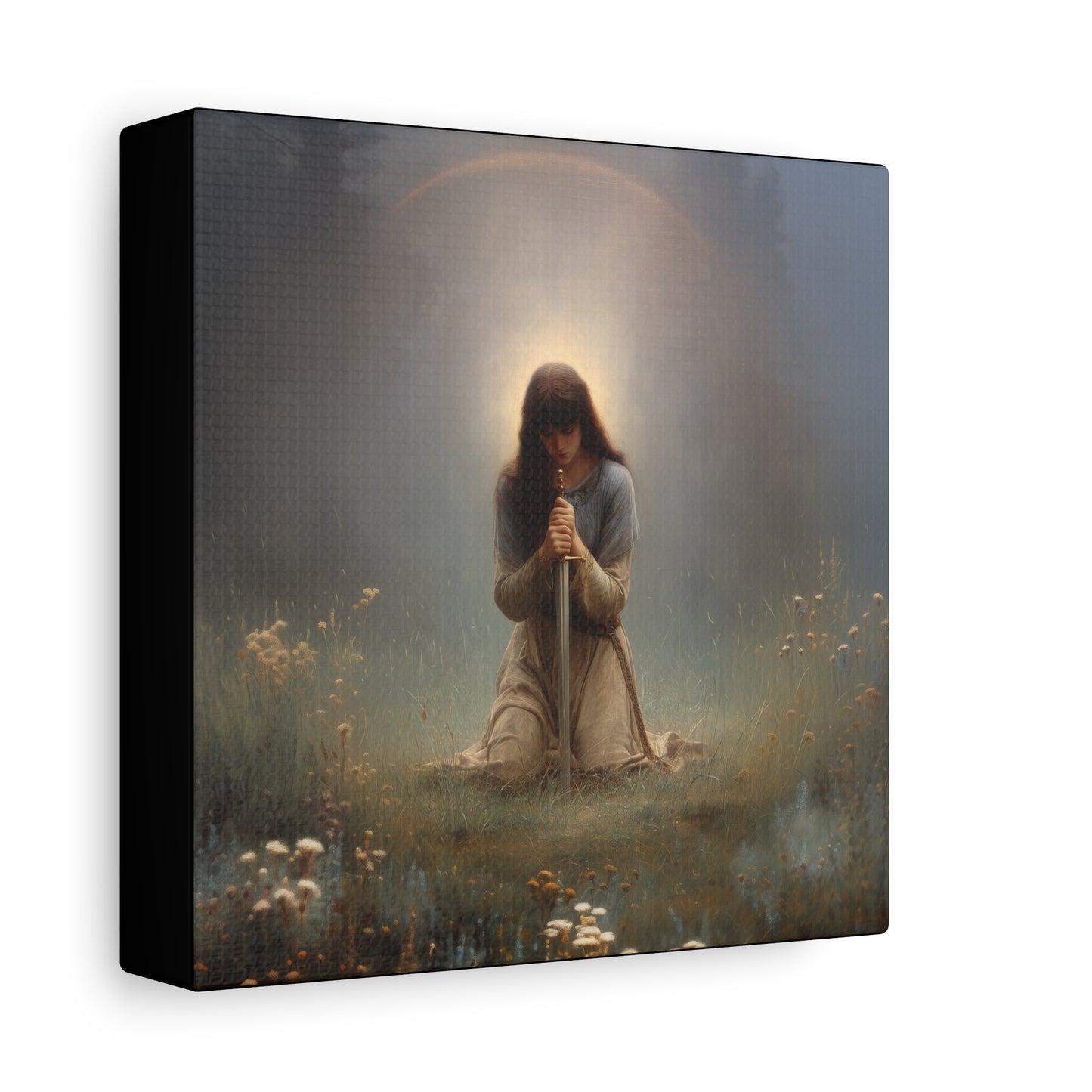 Saint Joan of Arc -  Museum Wrapped Canvas - Sanctified Souls Print - Religious Art for your Home - Catholic Patron Saint Art