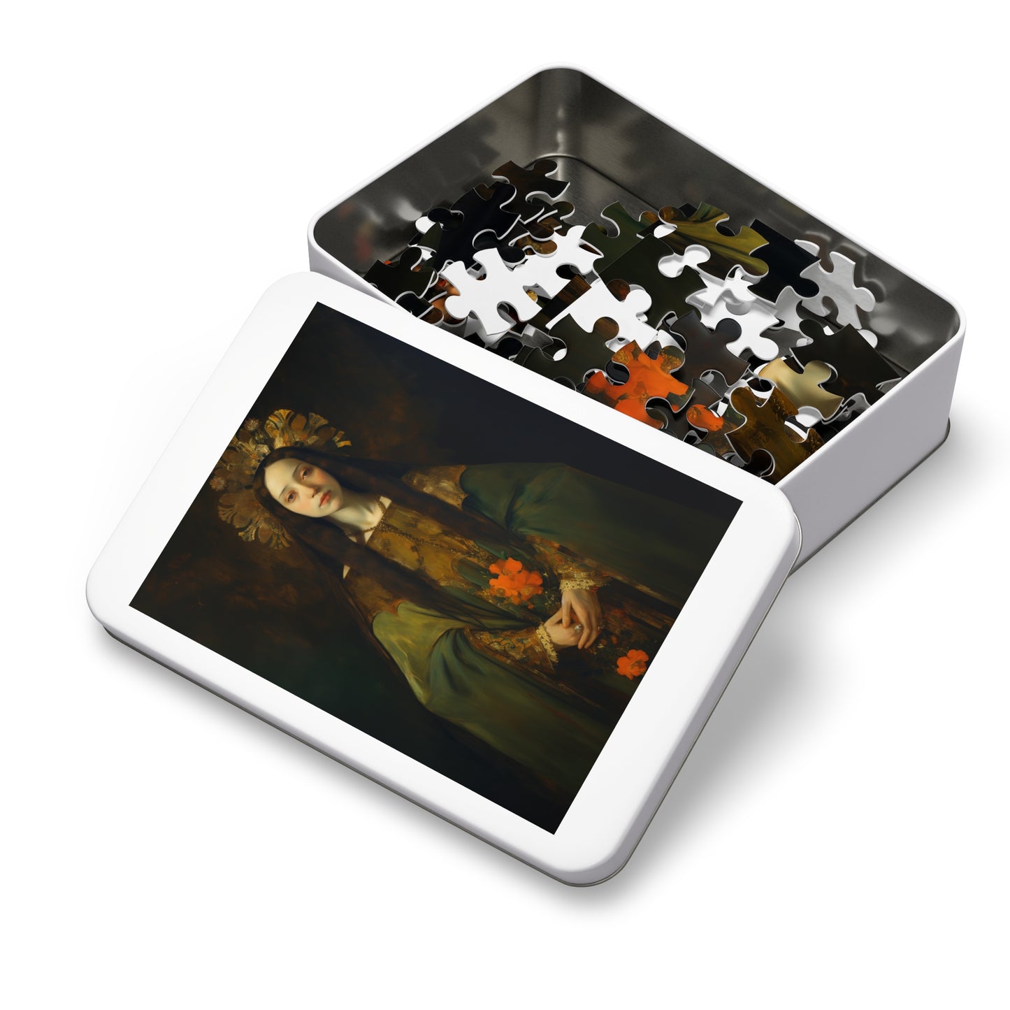 Saint Elizabeth of Portugal - Puzzle and Keepsake Tin - Religious Jigsaw Puzzle (30, 110, 252, 500,1000-Piece) - Religious Puzzle