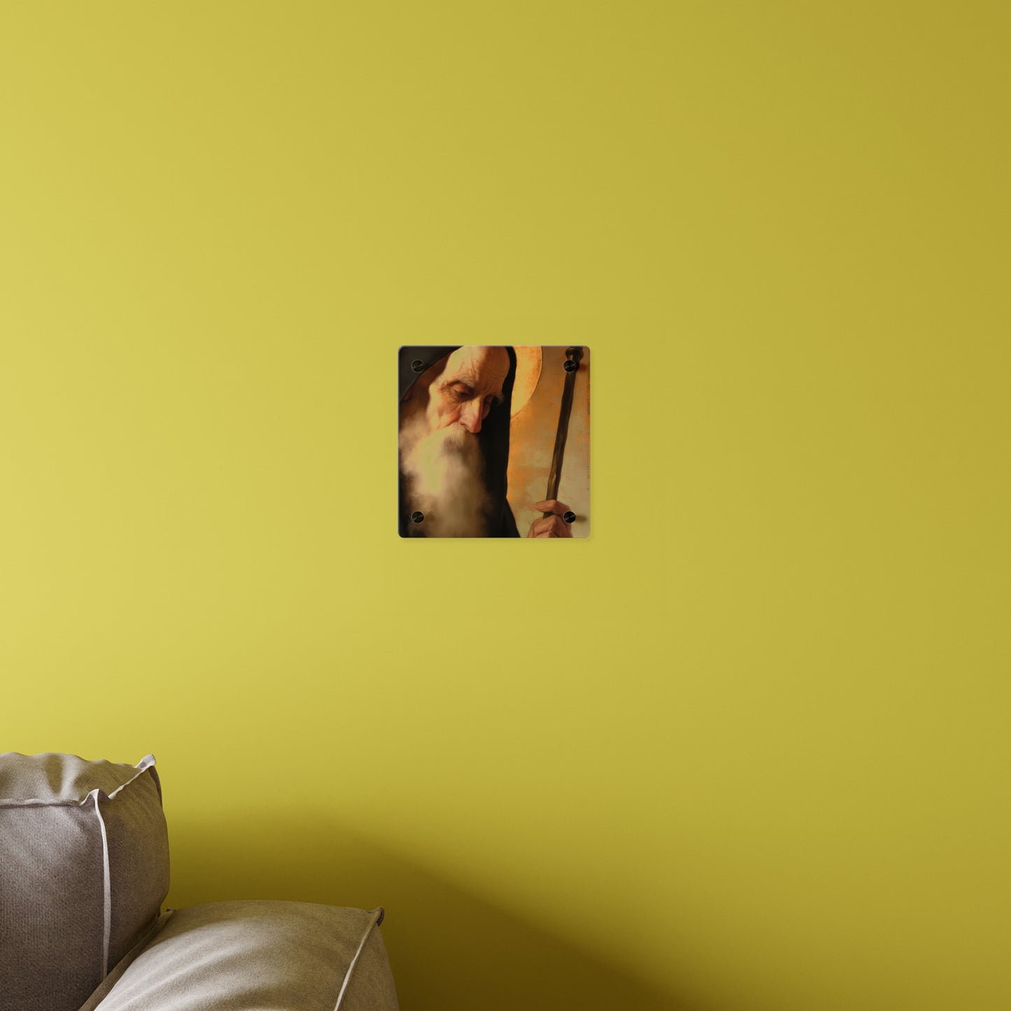 Saint Benedict Wall Art Panel - Ready to Hang Acrylic Print - Catholic Saint Art - Patron Saint Print - No Frame needed