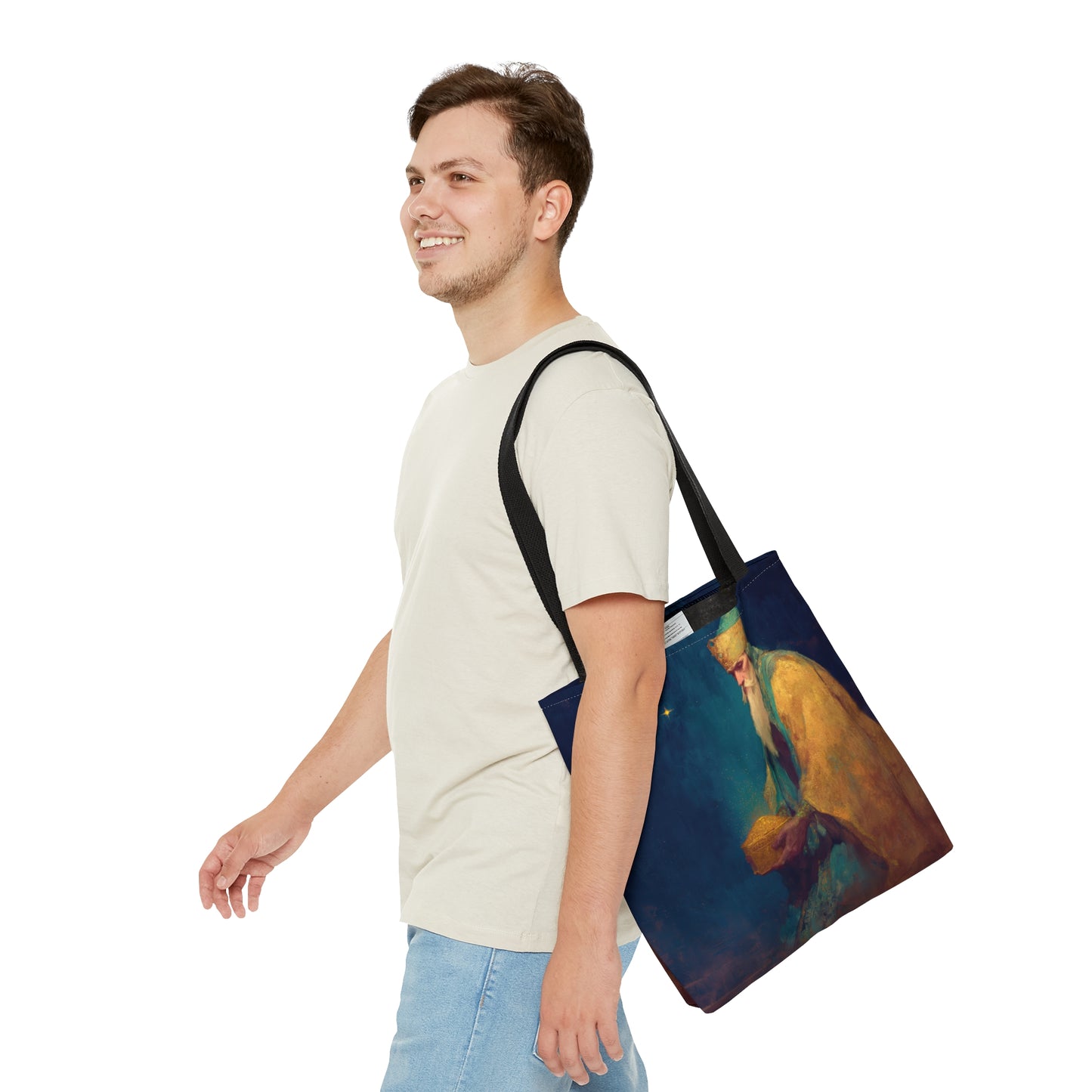 Caspar and the Offering of Worship - 3 Wise Men - Tote Bag - Large Medium Small Faith Art Bag - Re usable Tote Purse - Double Sided