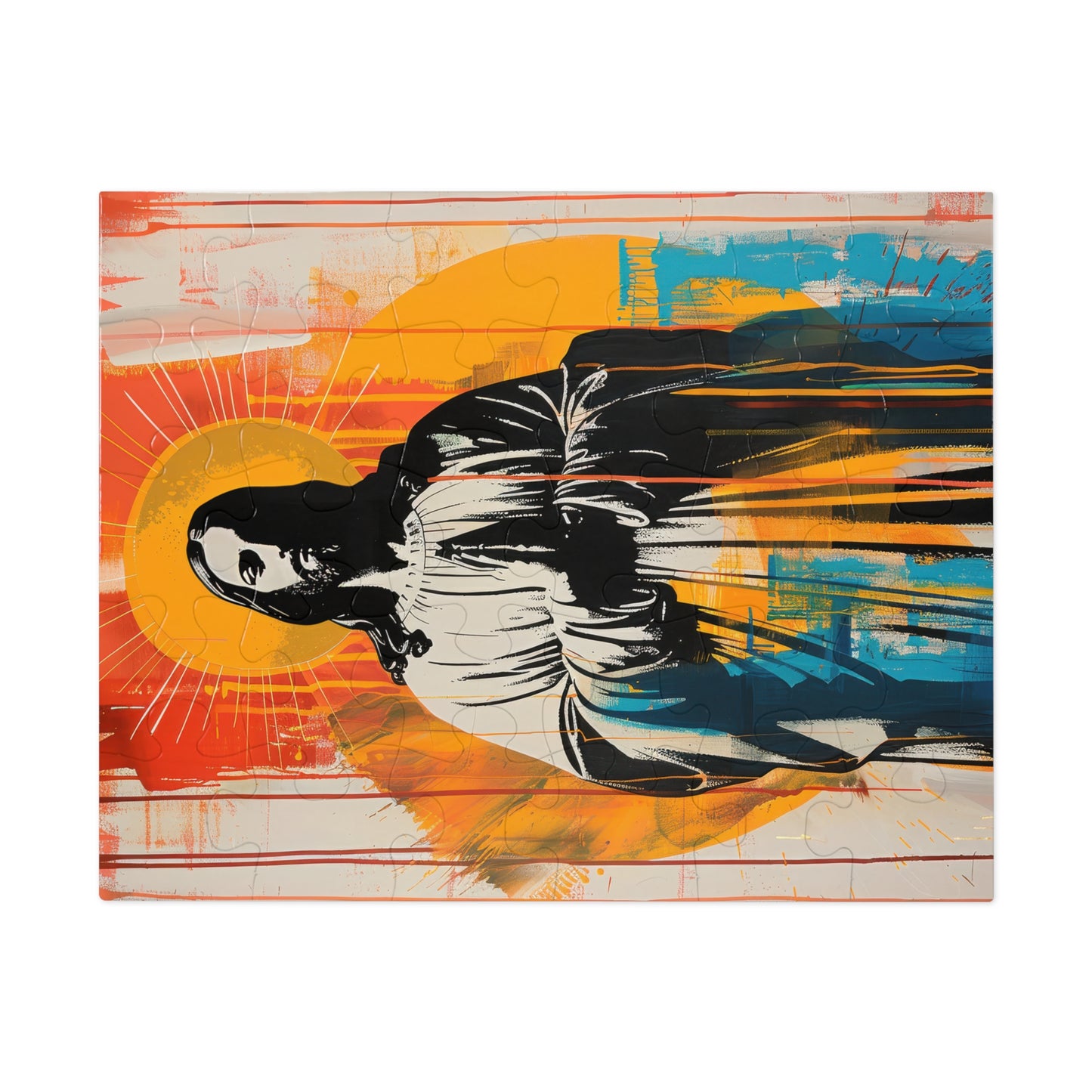 Jesus, King of Peace and Light - Puzzle and Keepsake Tin - Religious (30, 110, 252, 500,1000) - Religious Puzzle - Christ Mixed Media Art