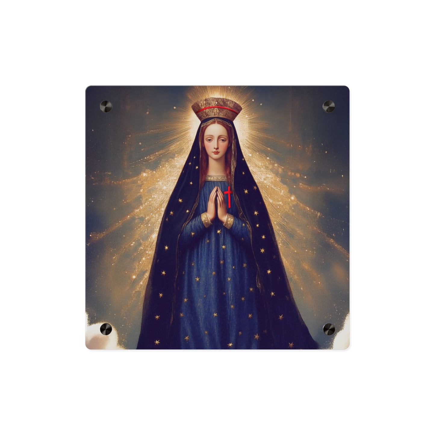 Our Lady of Pontmain Wall Art Panel - Ready to Hang Acrylic Print - Catholic Saint Art - Patron Saint Print - Mother Mary Art