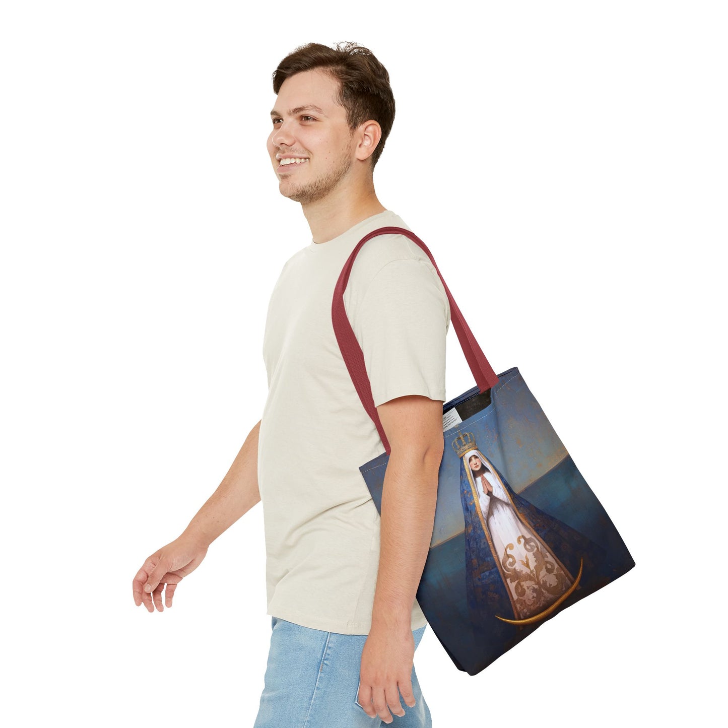 Virgen del Valle - Mother Mary  - Virgin of the Valley - Marian Art - Tote Bag - Large Medium Small Faith Art Bag - Tote Purse