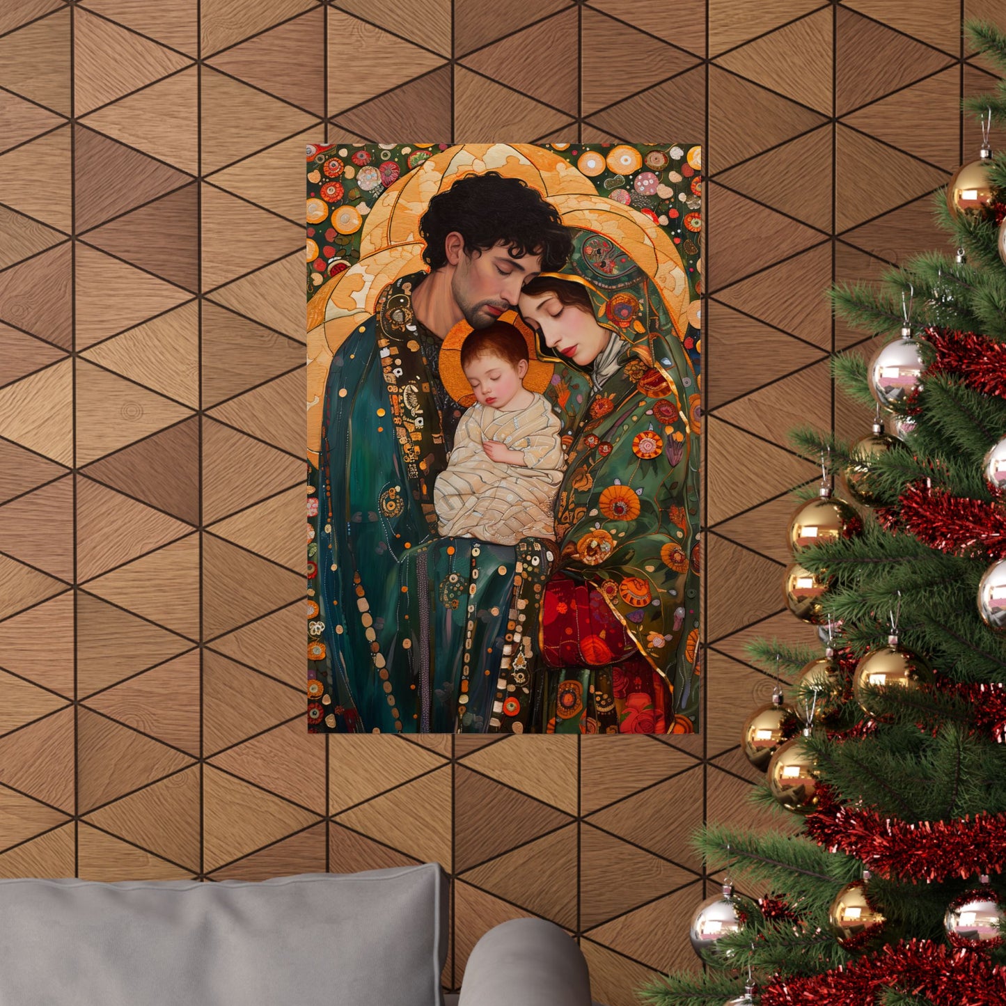 Guiding Light - The Holy Family - Sanctified Souls Print - Multiple Sizes - Premium Matte Vertical Posters - Jesus, Mary, Joseph