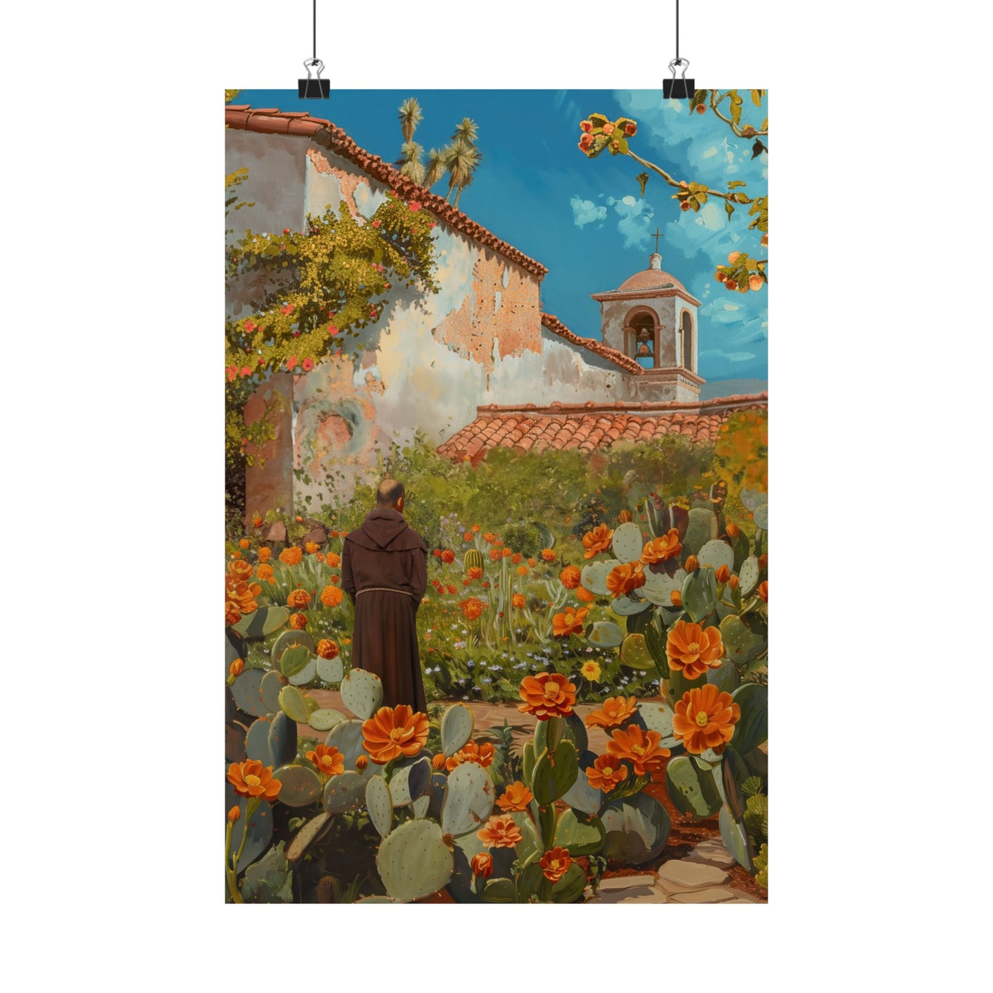Saint Junípero Serra - Sanctified Souls Print - Multiple Sizes - Premium Matte Vertical Posters - California Santa Barbara Mission