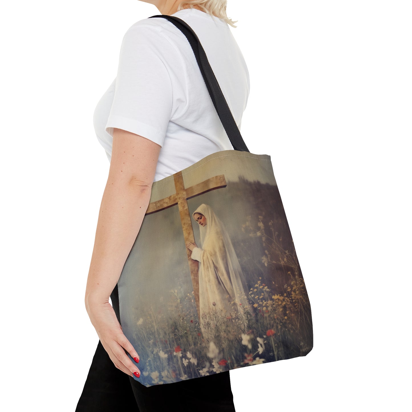 The Feast of the Exaltation of the Holy Cross - Tote Bag - Large Medium Small Faith Art Bag - Bible Study Faith Purse - Double Sided