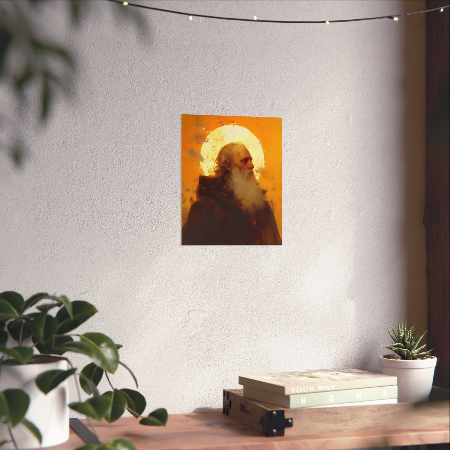 Saint Samson of Dol - Sanctified Souls Print - Multiple Sizes - Premium Posters - Catholic Art - Christian painting