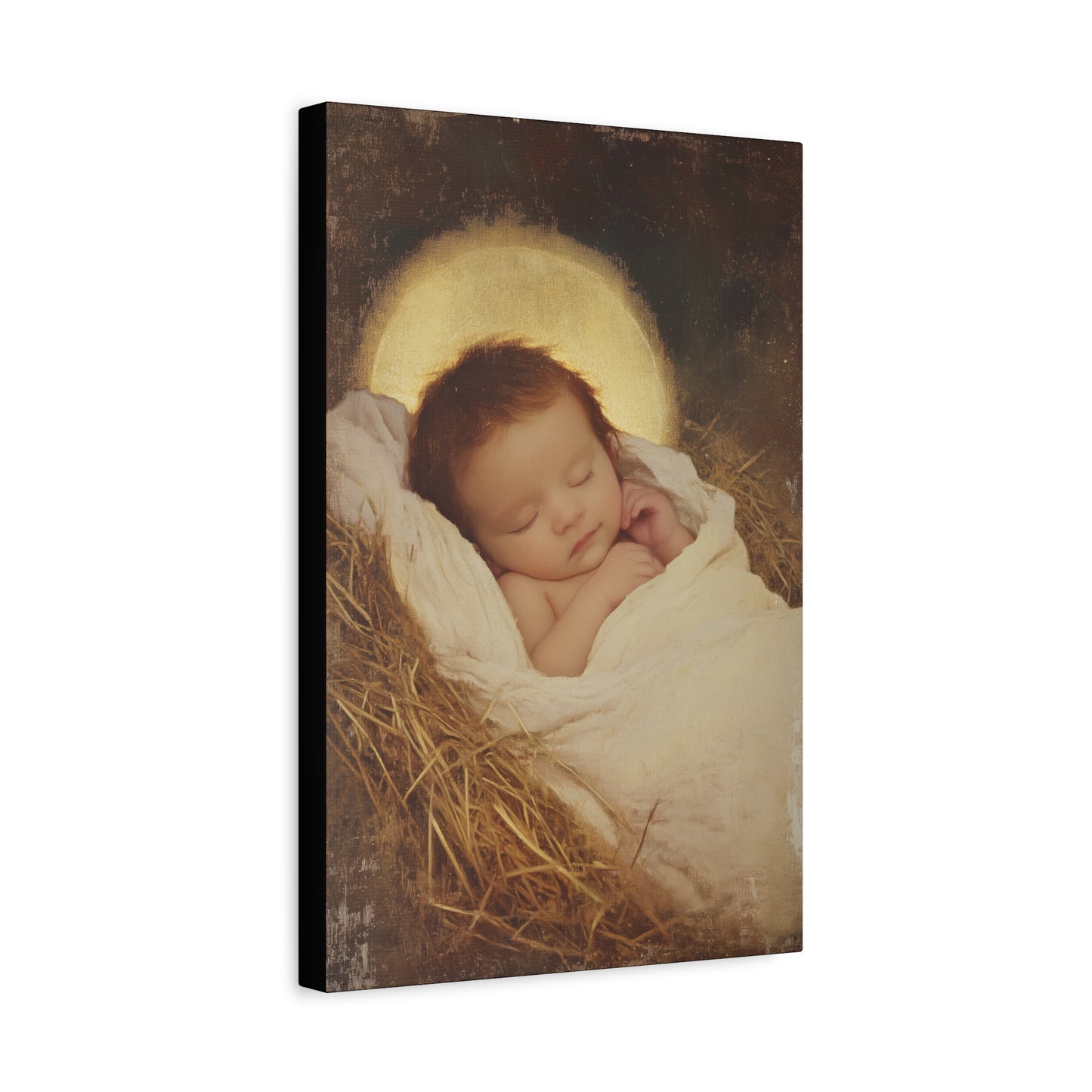 Jesus, the Newborn Light of the World - Gallery Wrapped Canvas - Print - Religious Art for your Home - Catholic Art Print