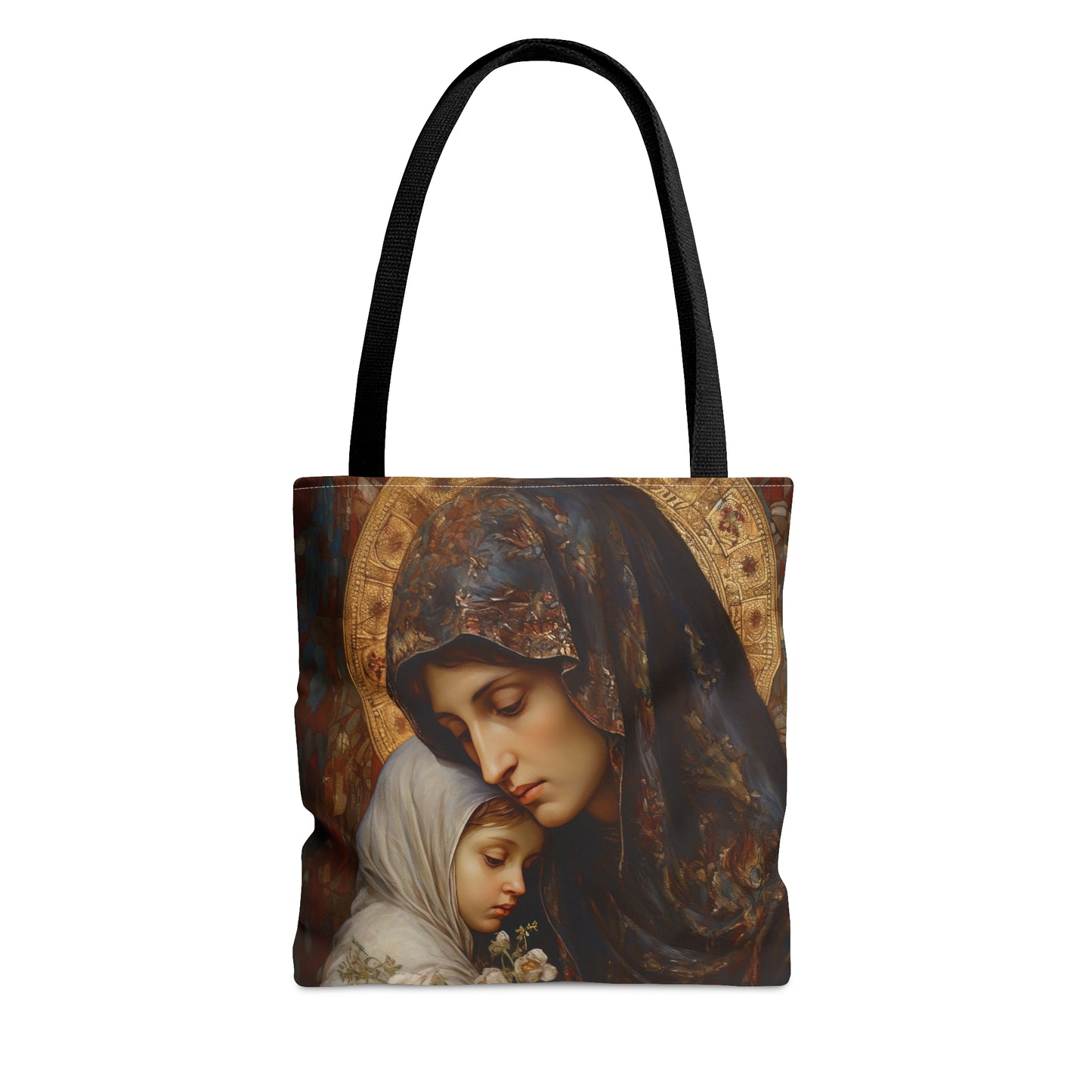 Mary, Mother of God - Protectress of Families Tote Bag - Large Medium Small Faith Art Bag - Catholic Faith Purse - Religious Carry All