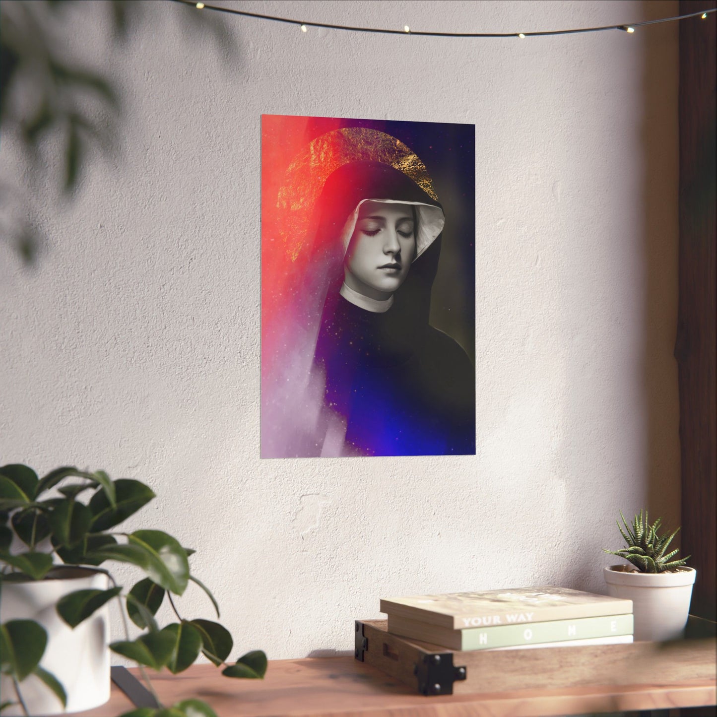 Saint Faustina Kowalska Poster Print - Sanctified Souls Print - Multiple Sizes - Premium Posters - Catholic Art for your home
