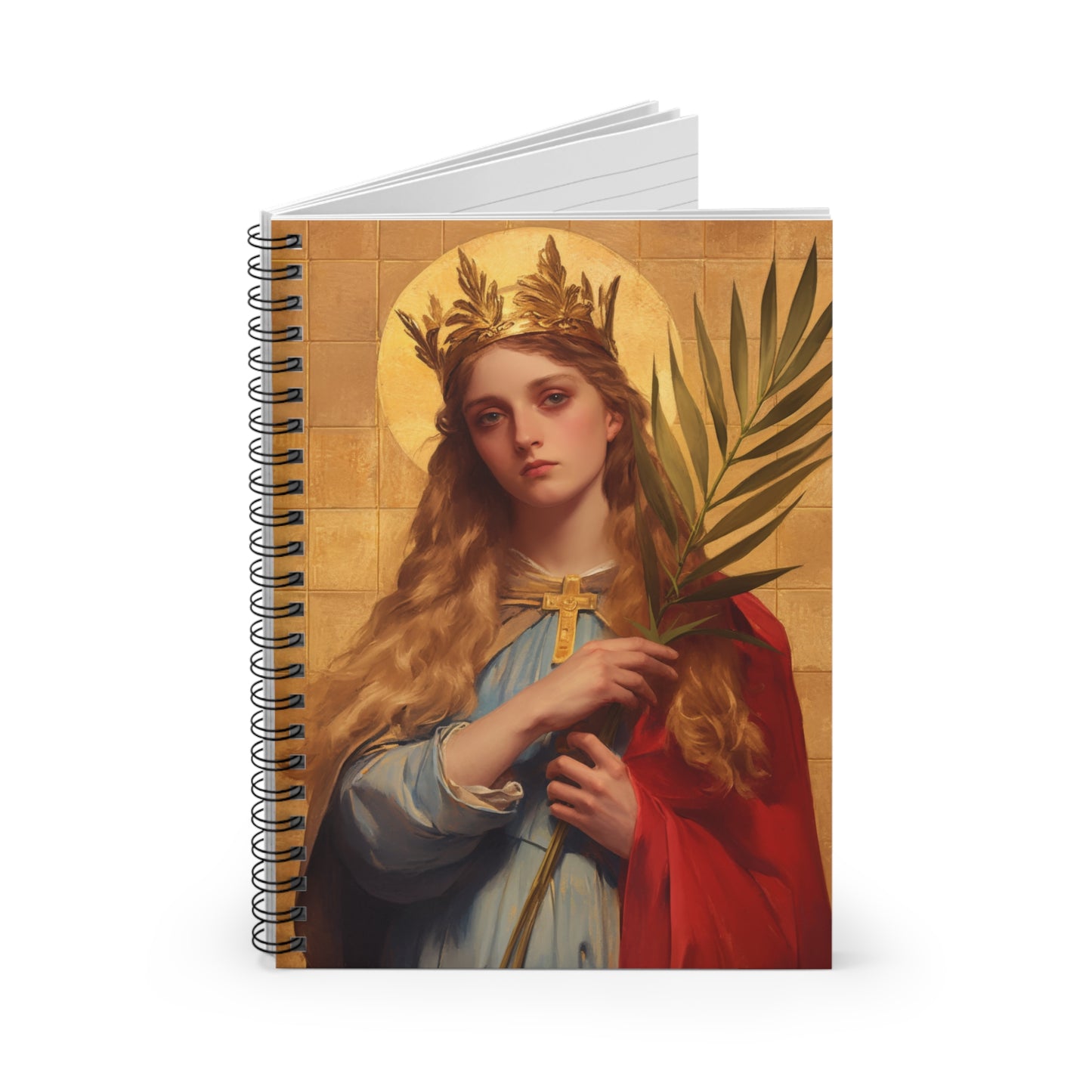 Saint Agrippina - Sanctified Souls Art - Religious Based Notebook - Spiral Notebook
