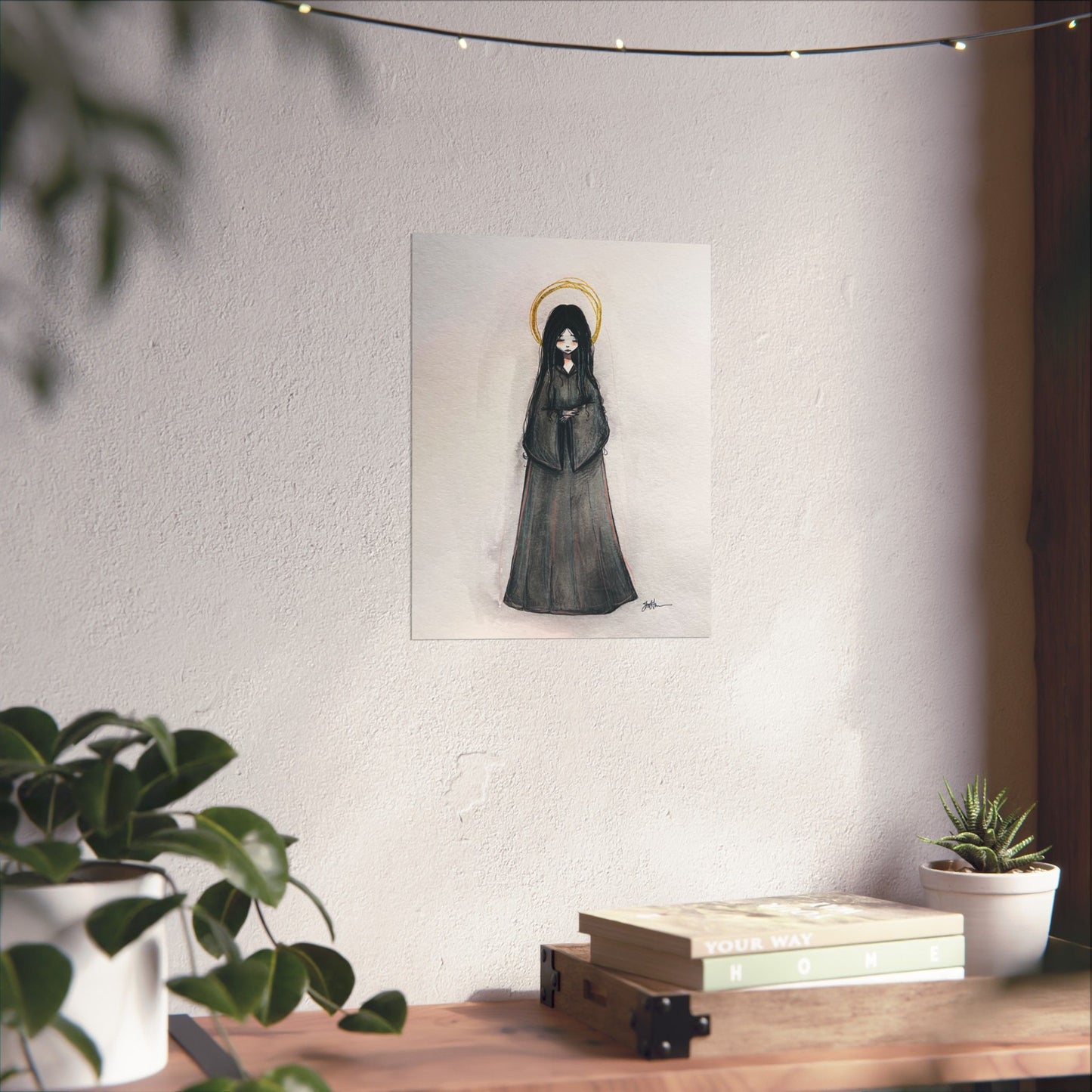 Blessed Mary Magdalen Kiota Hand-Drawn Catholic Art Print | Martyrs of Japan Devotional Wall Art | Sanctified Solocosmo Religious Poster