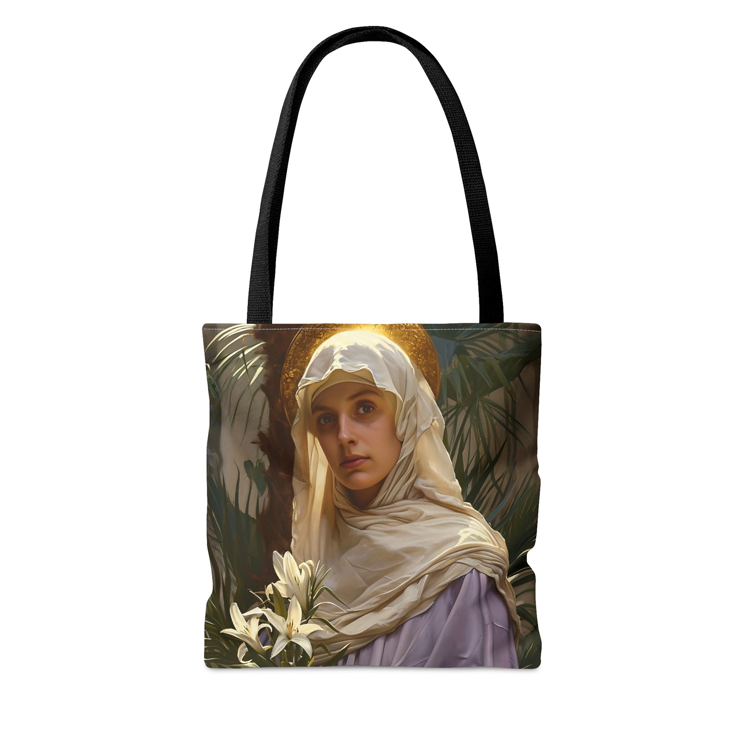 Saint Adele Tote Bag - Large Medium Small Faith Art Bag - Re usable Tote Purse - Double Sided - Catholic Art Bag