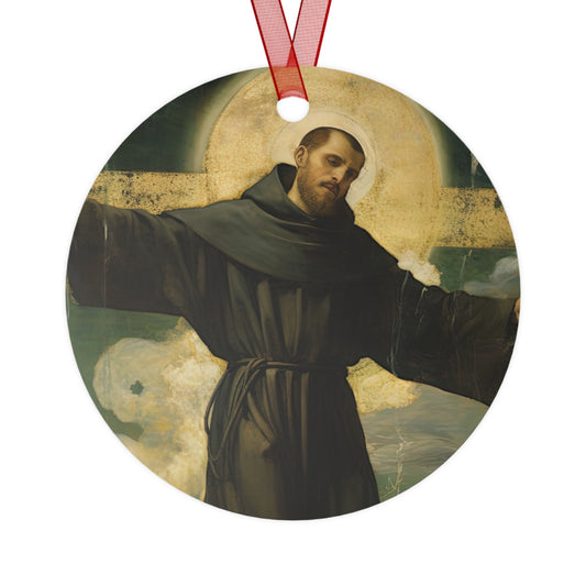 Saint Joseph of Cupertino Metal Ornament - Religious Holiday Christmas Ornament and Keepsake - Double sided Keepsake Religious Ornament