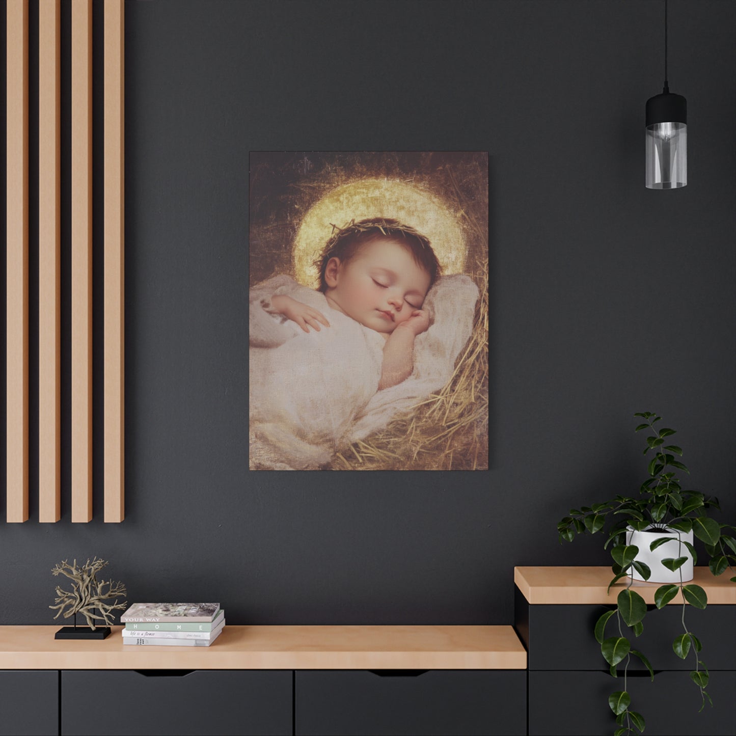 The Christ Child Born Into the Quiet of the World - Gallery Wrapped Canvas - Print - Religious Art for your Home - Catholic Art Print