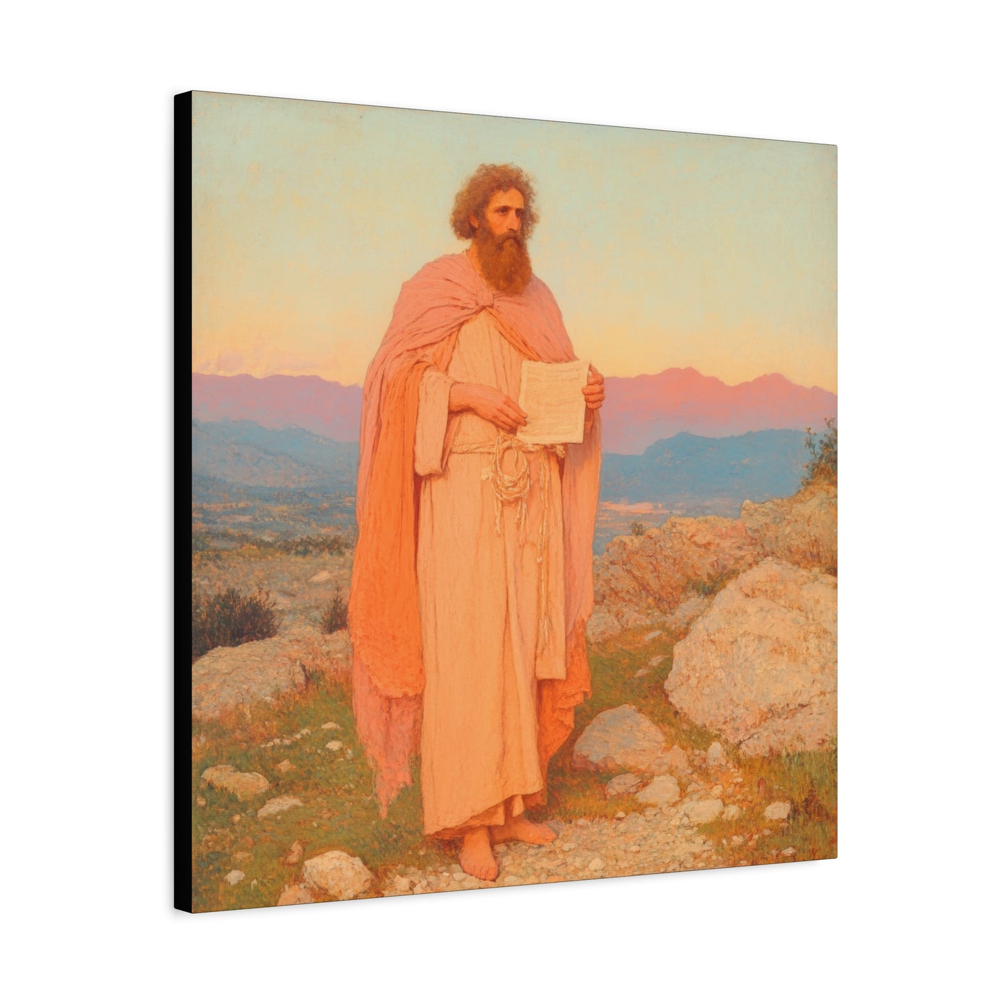 Obadiah - Keeper of the Lord's Warning and Mercy - Gallery Wrapped Canvas - Print - Religious Art for your Home - Catholic Art