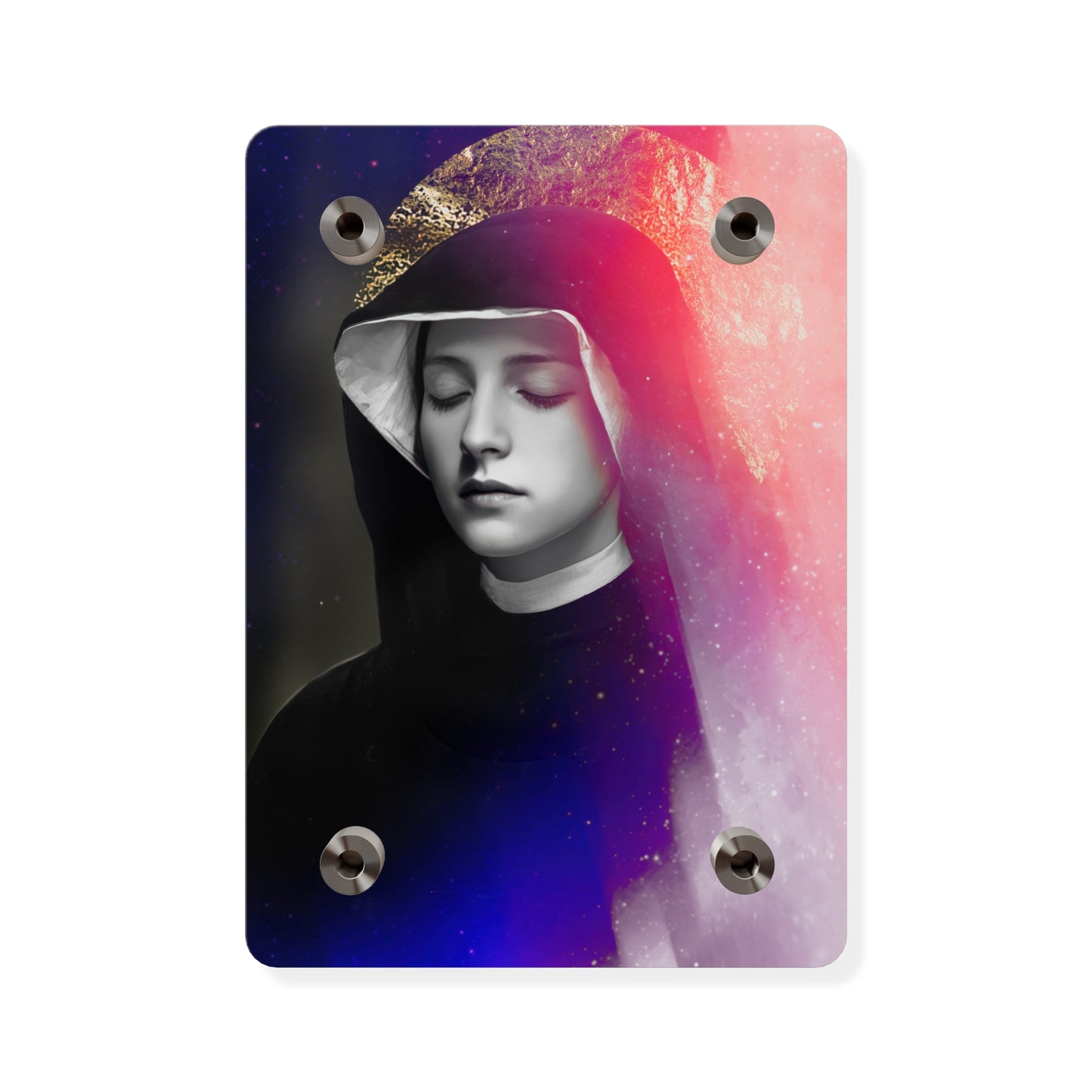 Saint Faustina Kowalska Wall Art Panel - Ready to Hang Acrylic Print - Catholic Saint Art - Patron Saint Print - No Frame needed
