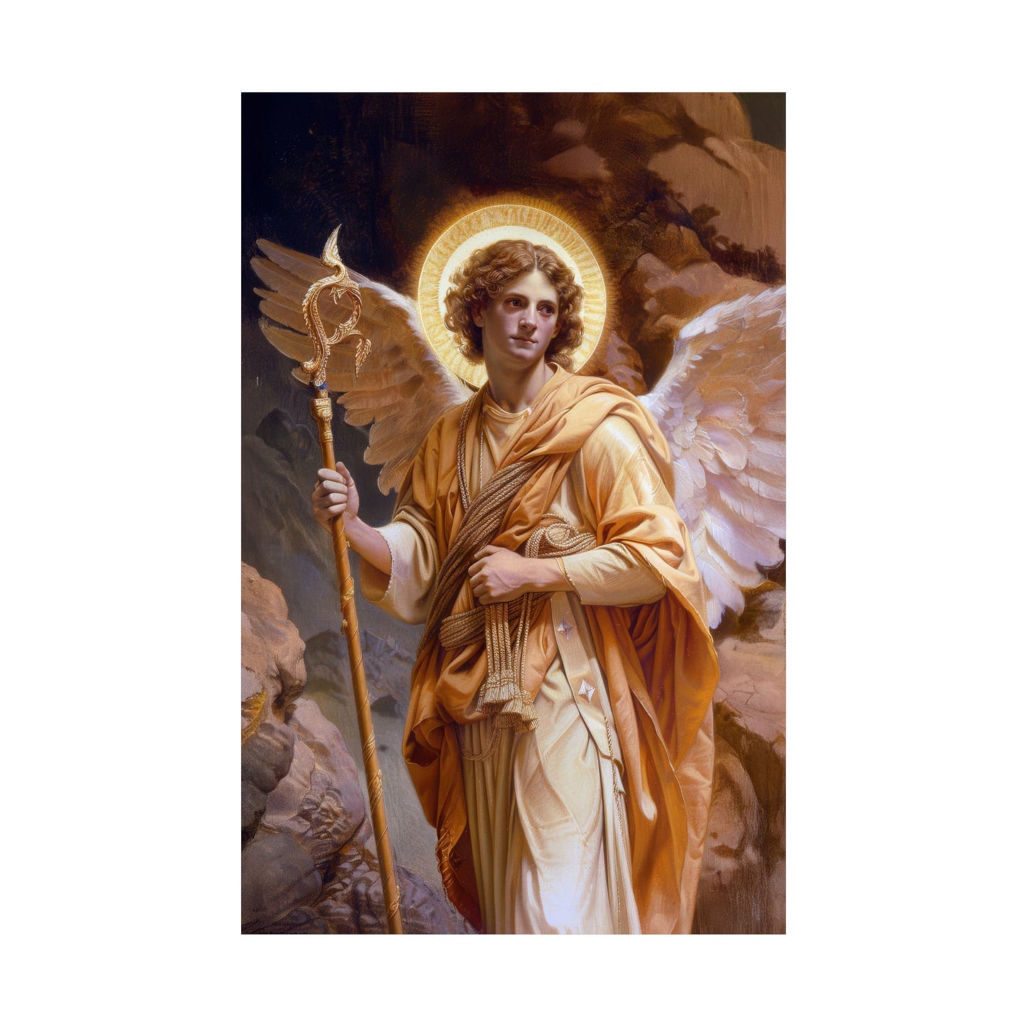 Saint Raphael the Archangel - Sanctified Souls Print - Multiple Sizes - Premium Matte Vertical Posters