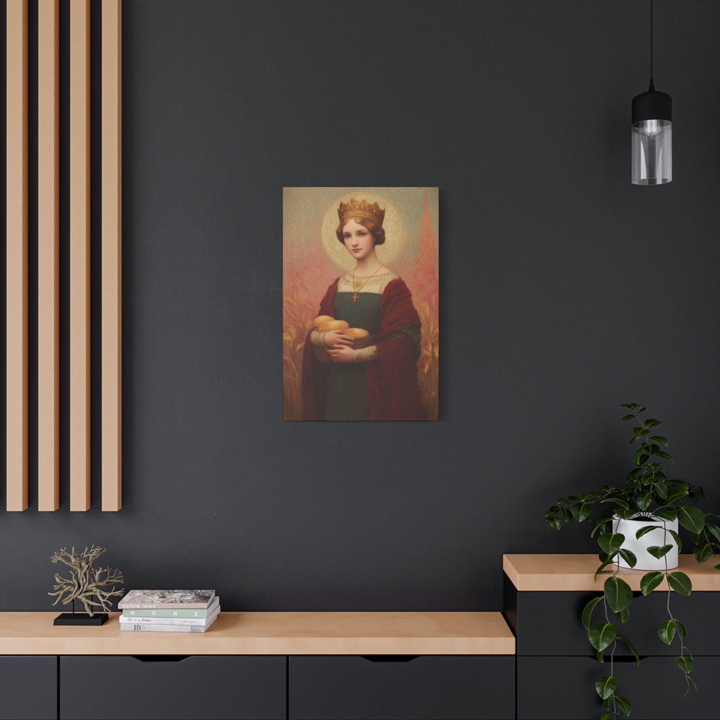Saint Elizabeth of Hungary - Gallery Wrapped Canvas - Print - Religious Art for your Home - Catholic Patron Saint Art - Princess