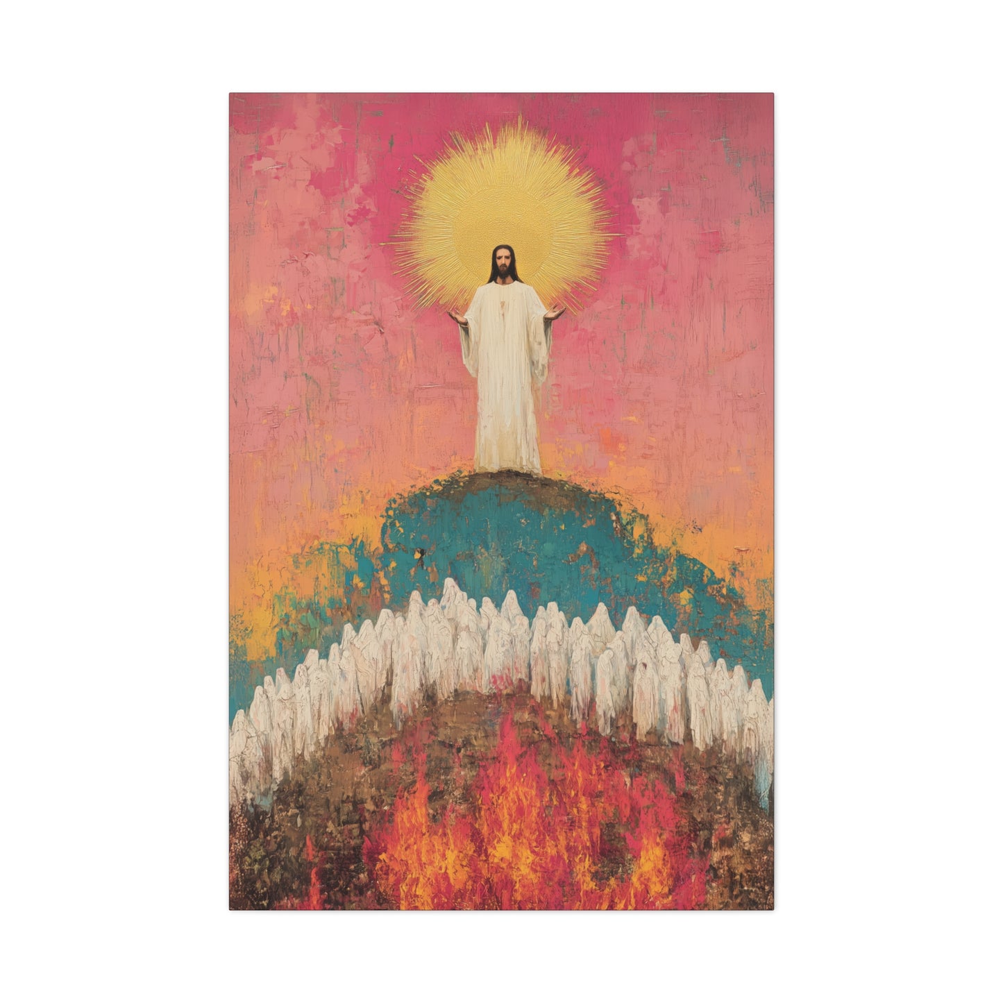 Light Pierced the Abyss  - Museum Wrapped Canvas - Sanctified Souls Print - Religious Art for your Home