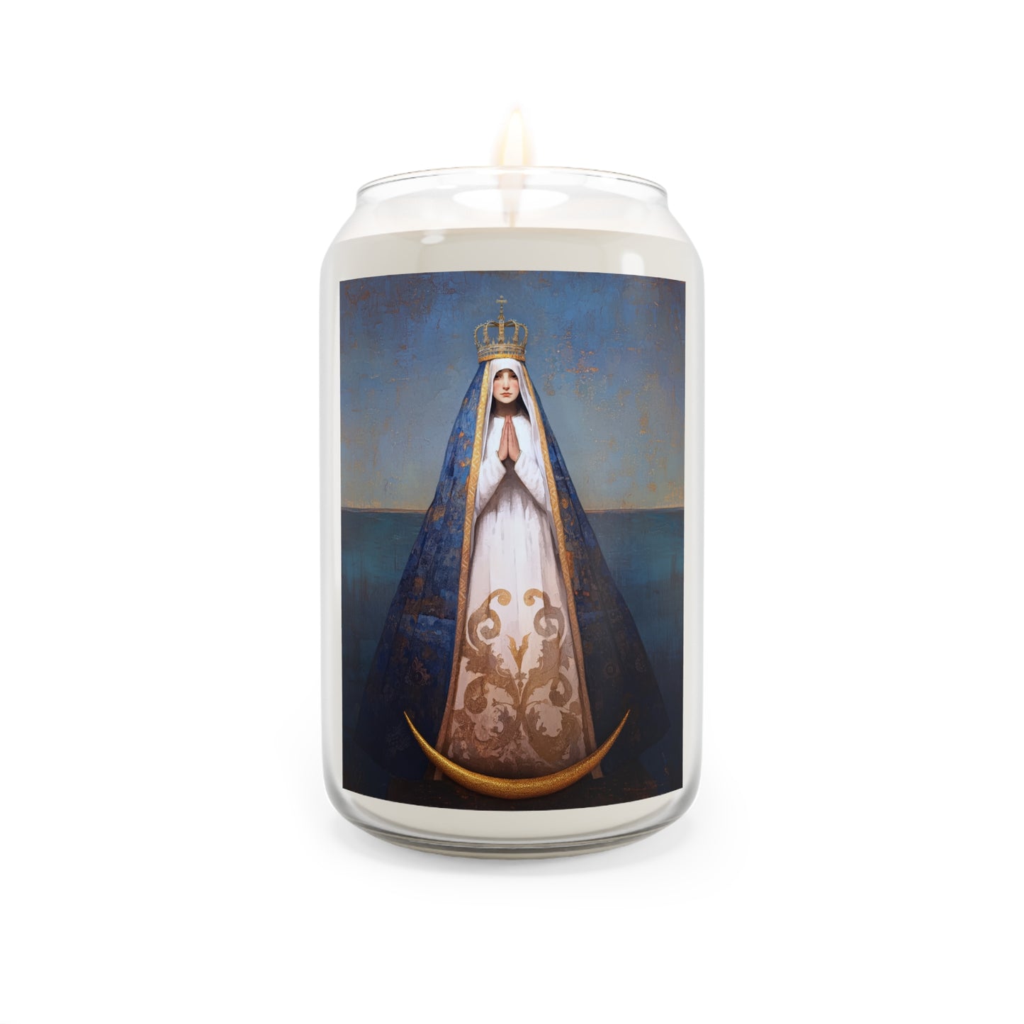 Virgin de Valle - Mother Mary  - Virgin of the Valley - Marian Art - Scented Prayer Candle, 13.75oz - Tall Size - Religious Prayer Candle
