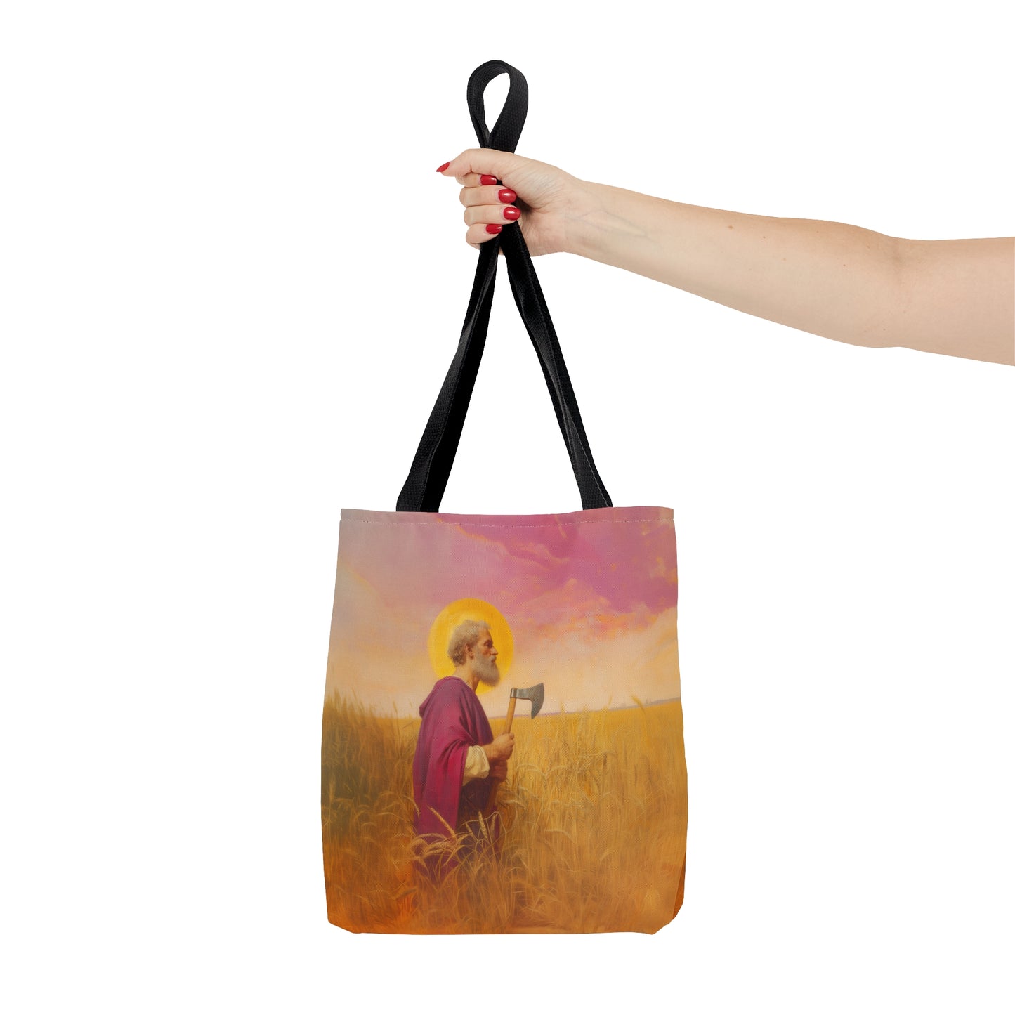 Saint Matthias - Tote Bag - Large Medium Small Faith Art Bag - Bible Study Faith Purse - Double Sided