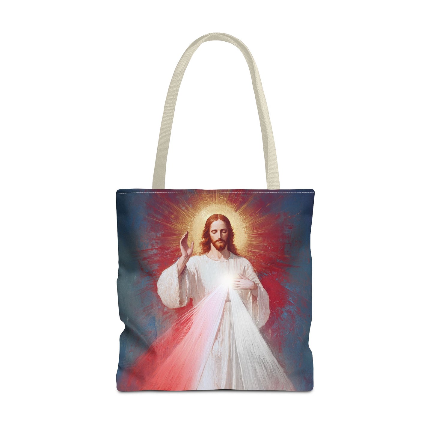 The Divine Mercy - Our Lord Jesus Christ - Tote Bag - Large Medium Small Faith Art Bag - Re-usable Tote Purse - Double Sided