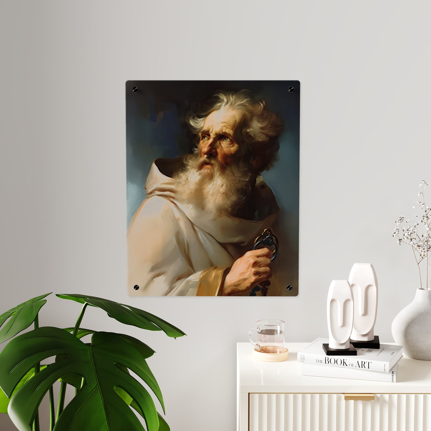 Saint Peter Acrylic Wall Art Panel - Ready to Hang Acrylic Print - Catholic Apostle Art - Patron saint Art