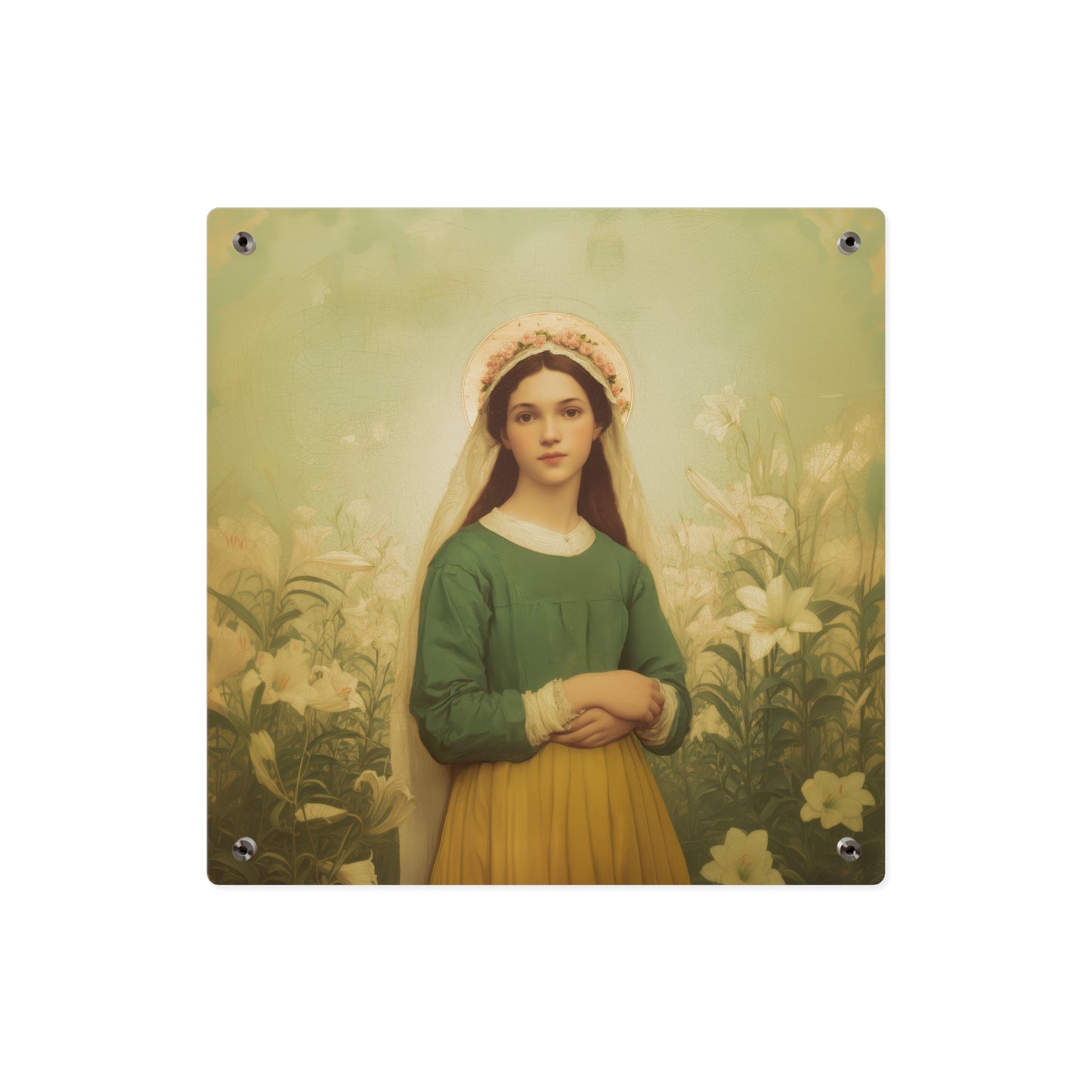 Saint Maria Goretti Wall Art Panel - Ready to Hang Acrylic Print - Catholic Saint Art - Patron Saint Print - No Frame needed