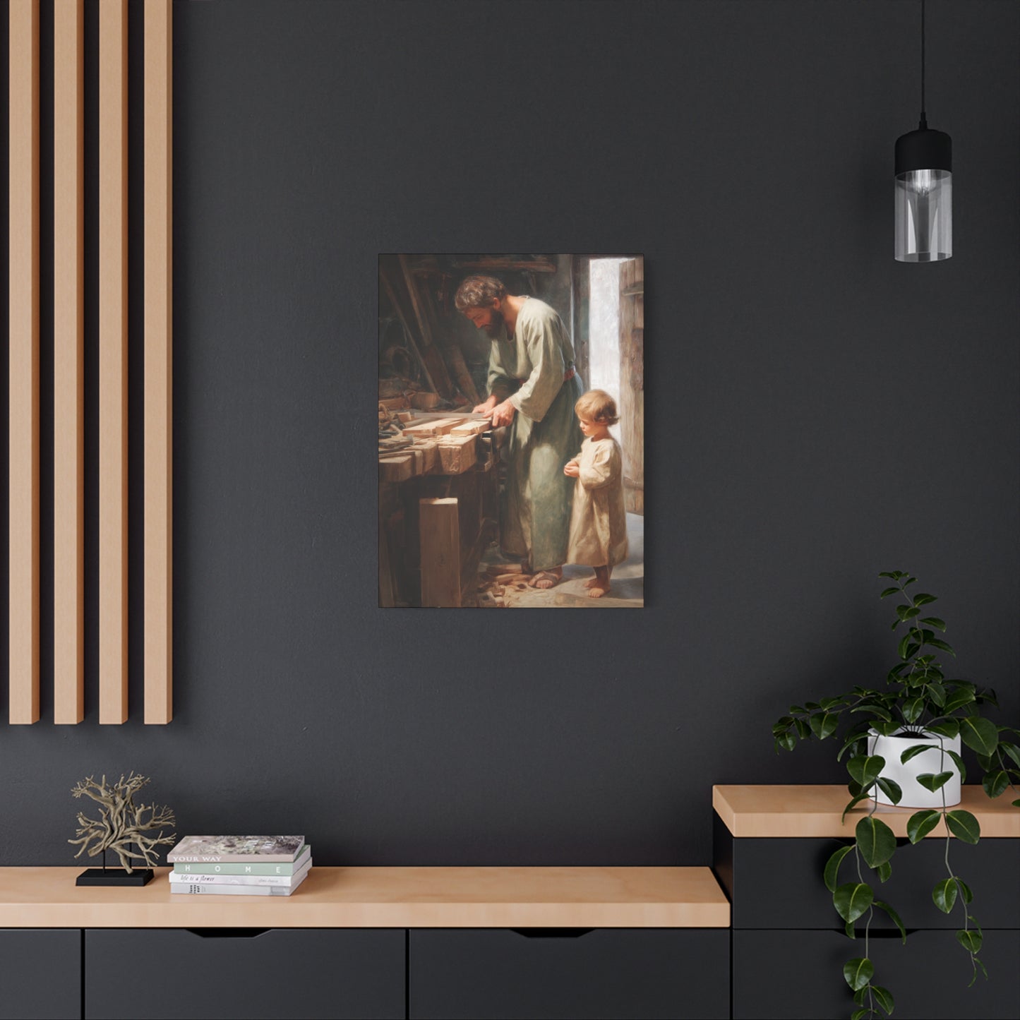 Saint Joseph the Worker - Museum Wrapped Canvas - Sanctified Souls Print - Religious Art for your Home
