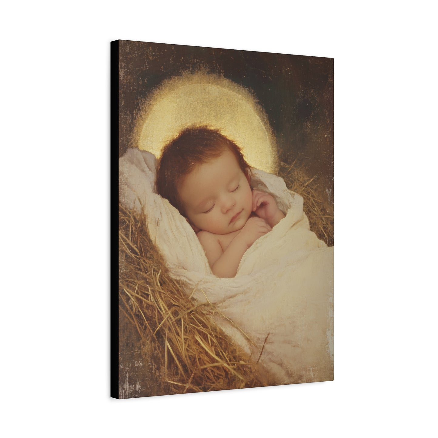 Jesus, the Newborn Light of the World - Gallery Wrapped Canvas - Print - Religious Art for your Home - Catholic Art Print