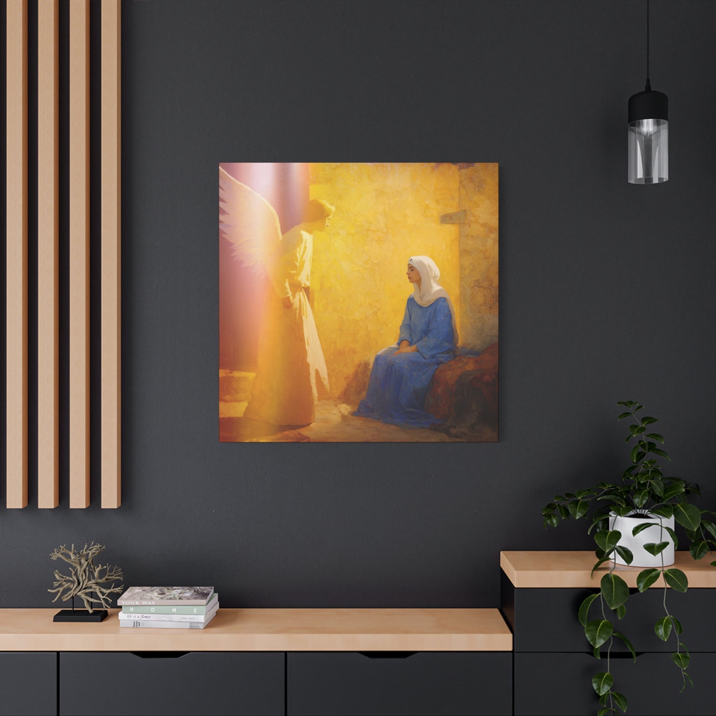 Mary's Yes - Quiet Fiat - Mother Mary - Marian Art - Gallery Wrapped Canvas - Print - Catholic Art Print