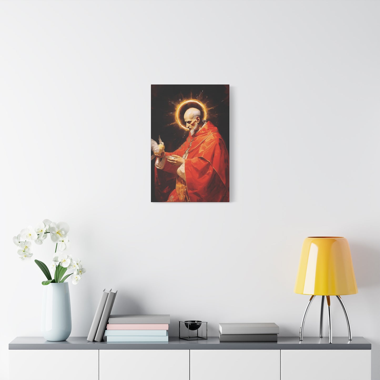Pope Saint Gregory the Great  - Museum Wrapped Canvas - Sanctified Souls Print - Religious Art for your Home