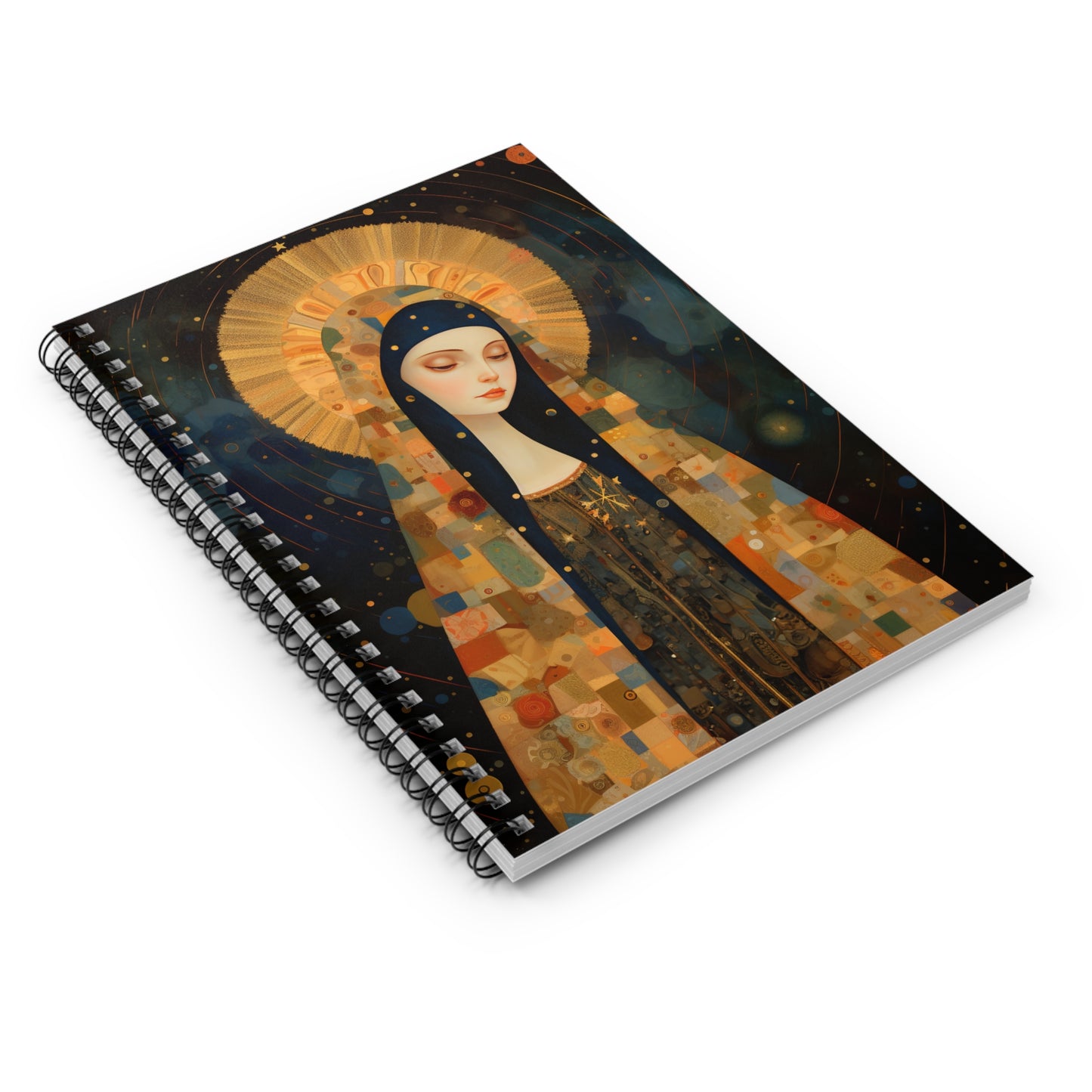 The Eternally Beloved: Mary in Art Journal - Sanctified Souls Art - Religious Based Notebook - Spiral Notebook - Ruled Line