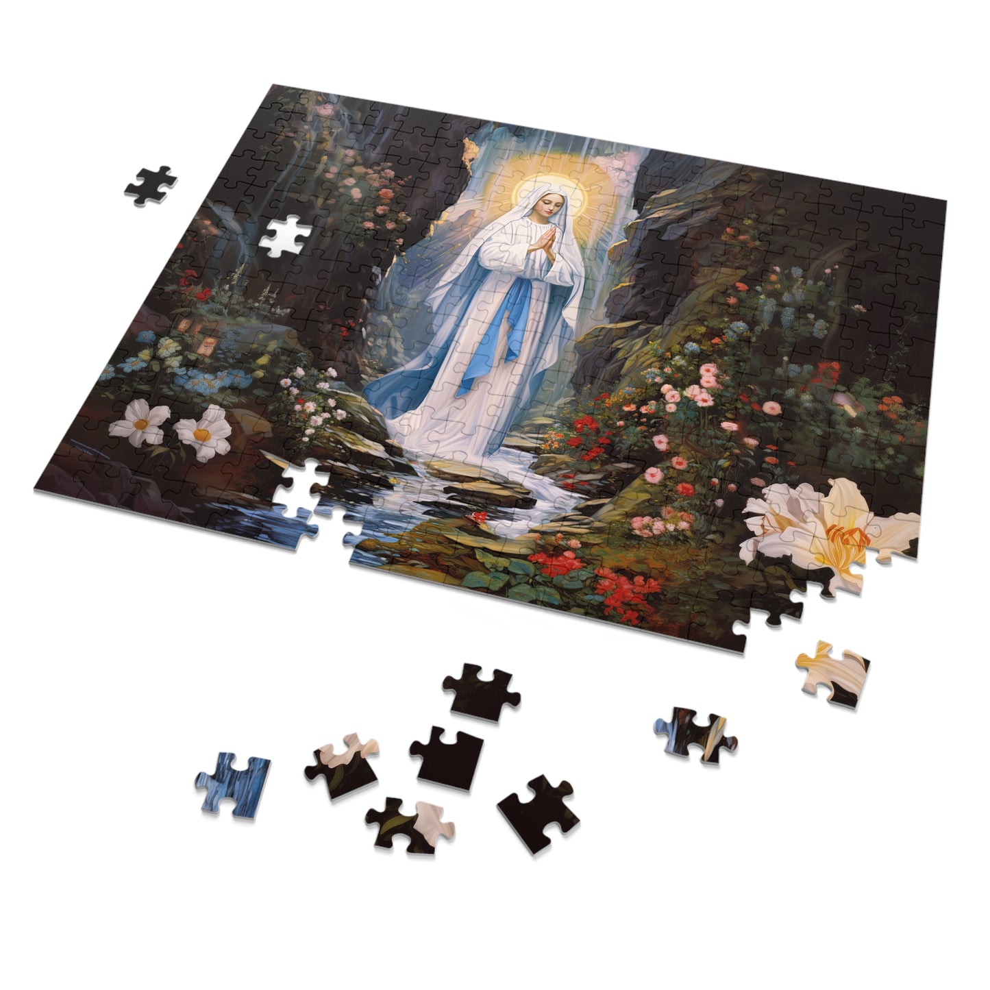 Our Lady of Lourdes - Puzzle and Keepsake Tin - Religious Jigsaw Puzzle (30, 110, 252, 500,1000-Piece) - Religious Puzzle