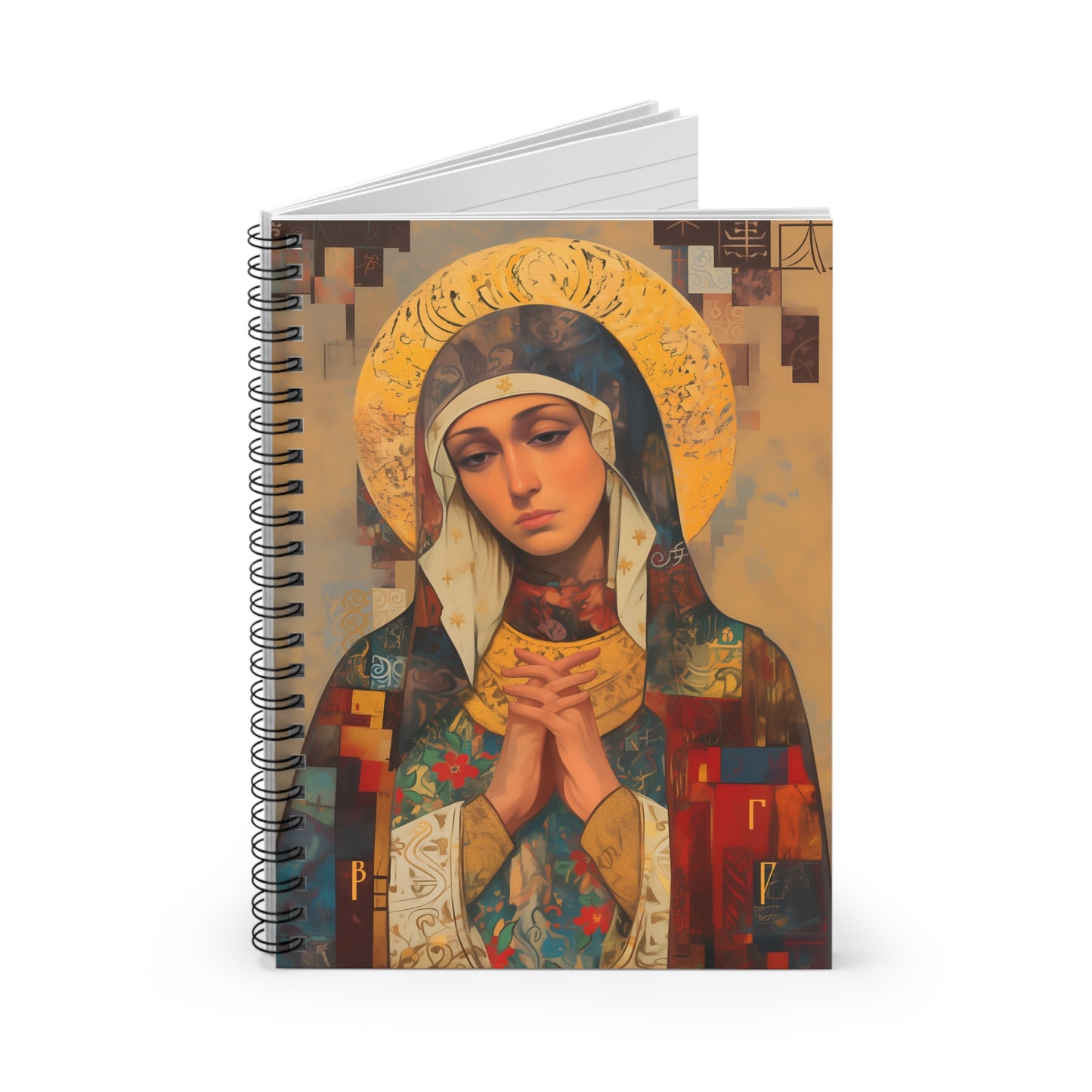 Virgin Mary - Holy Mother of Grace - Sanctified Souls Art - Religious - Spiral Notebook - Ruled Line - Catholic Religious art