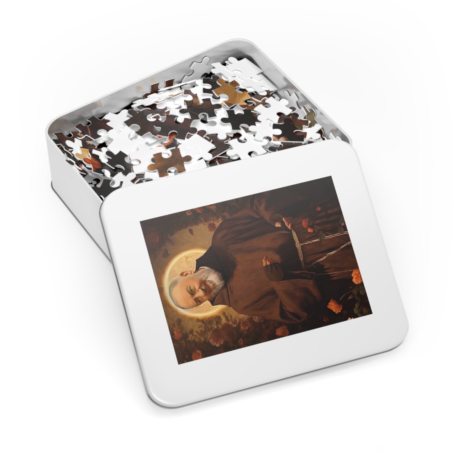 Saint Padre Pio - Puzzle and Keepsake Tin - Religious Jigsaw Puzzle (30, 110, 252, 500,1000-Piece) - Religious Puzzle