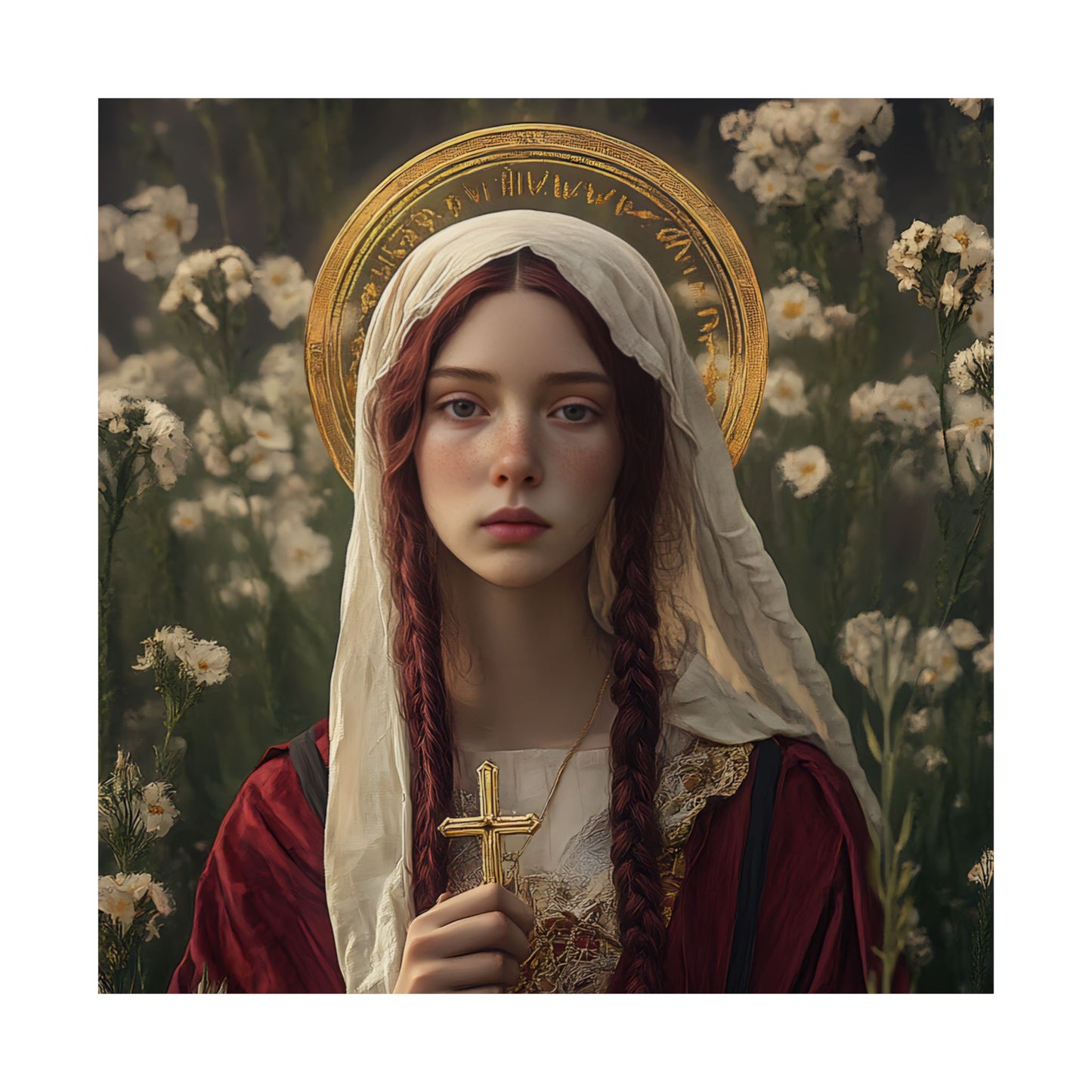 Saint Hilaria - Sanctified Souls Print - Multiple Sizes - Premium Matte Vertical Posters
