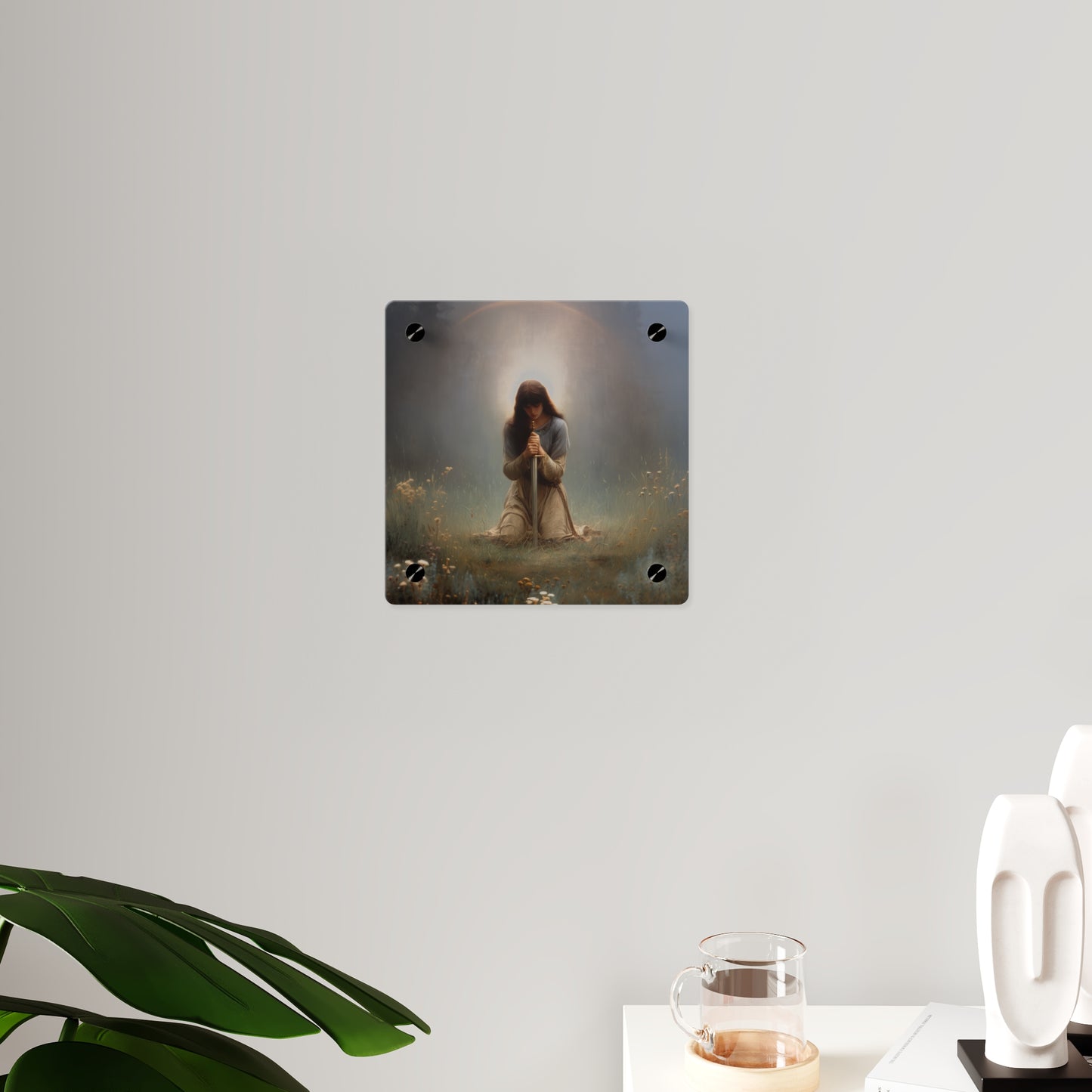 Saint Joan of Arc Wall Art Panel - Ready to Hang Acrylic Print - Catholic Saint Art - Patron Saint Print - No Frame needed