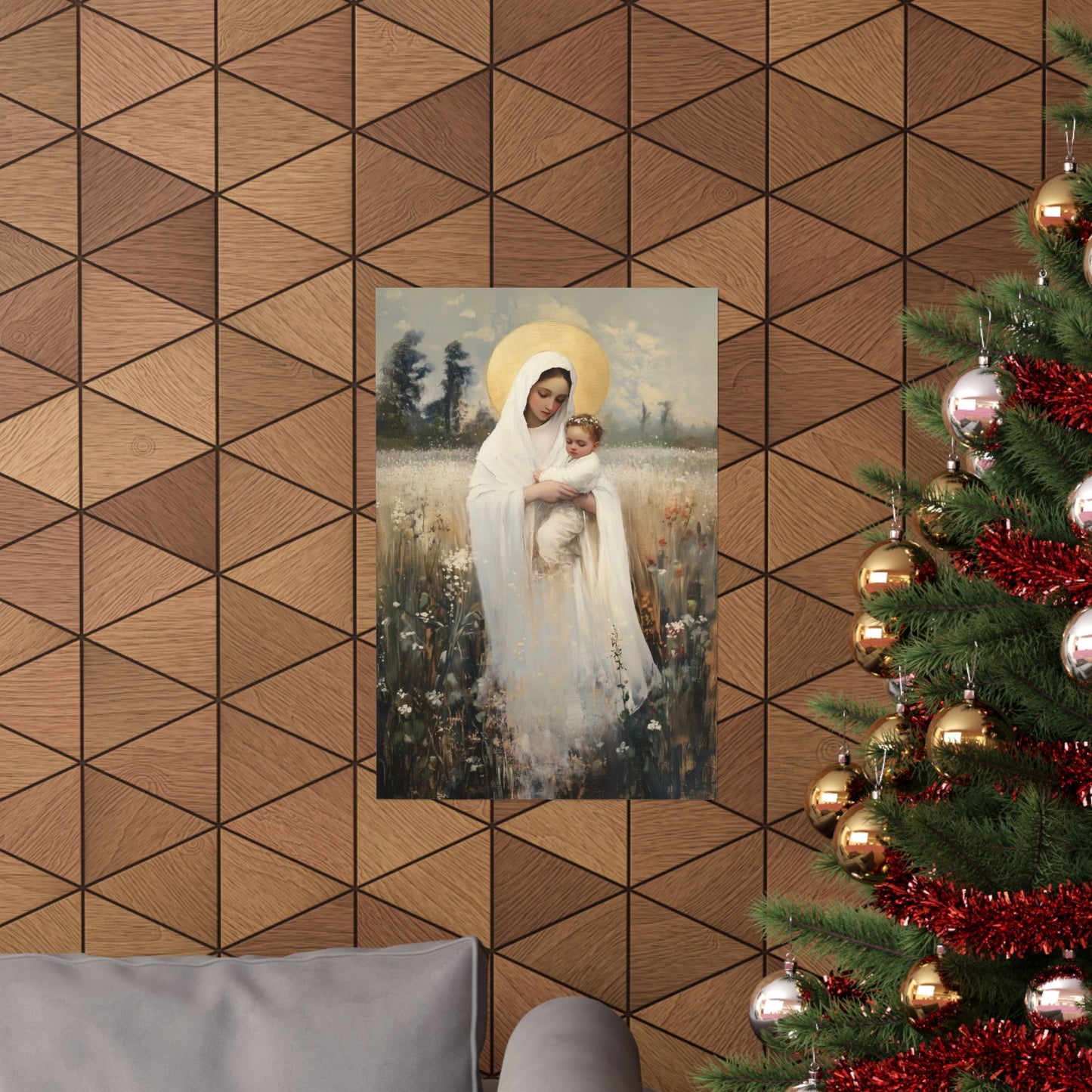 Our Lady of the Prairie - Sanctified Souls Print - Multiple Sizes - Premium Posters - Catholic Art - Christian Home