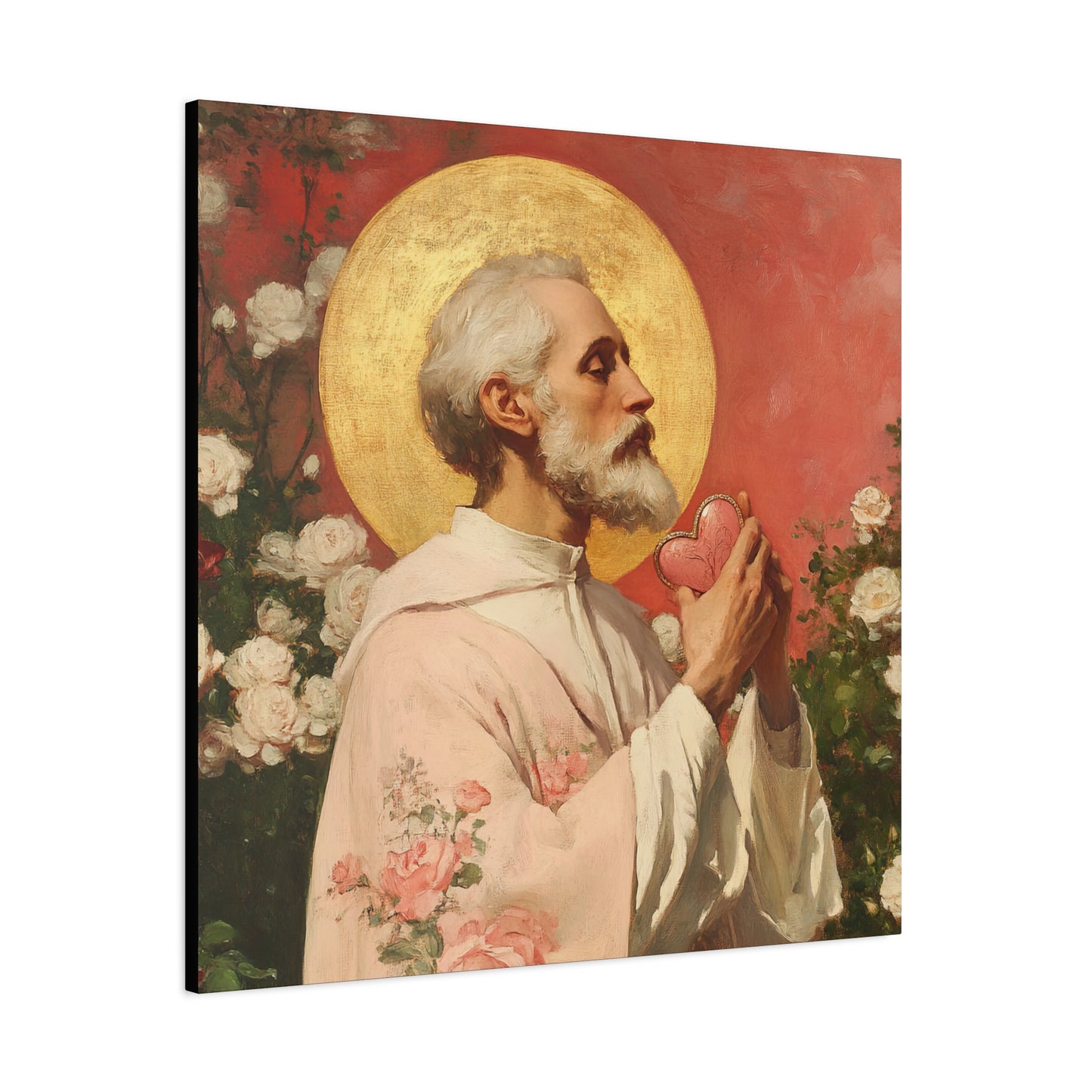 Saint Valentine - Multiple Sizes - Catholic Home art - Museum Wrapped Canvas - Sanctified Souls Print - Catholic Saint Art