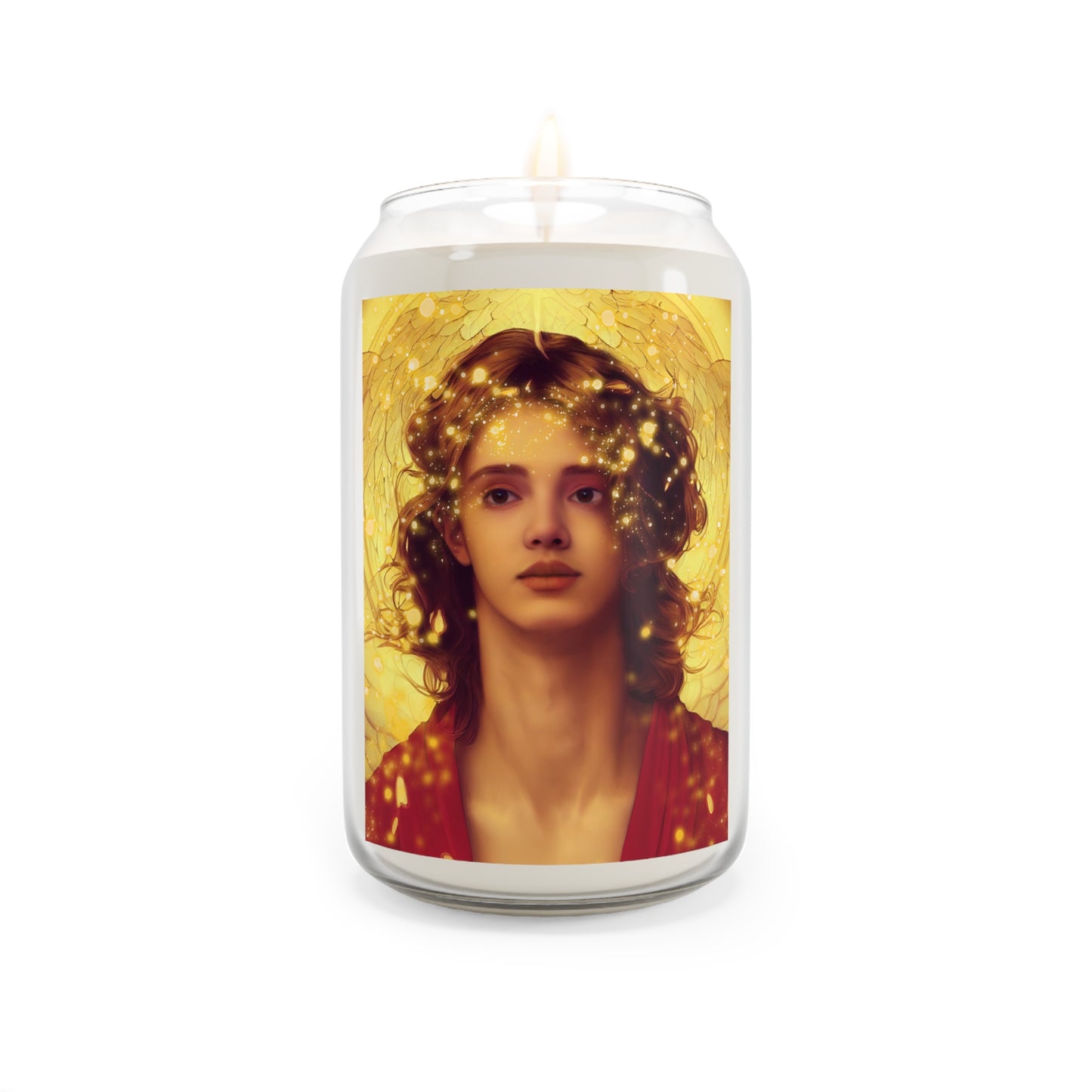 The Archangel Gabriel Candle  - Scented Candle, 13.75oz - Religious Prayer Candle - Guardian Angel artwork - Divine Inspired Angel Magic