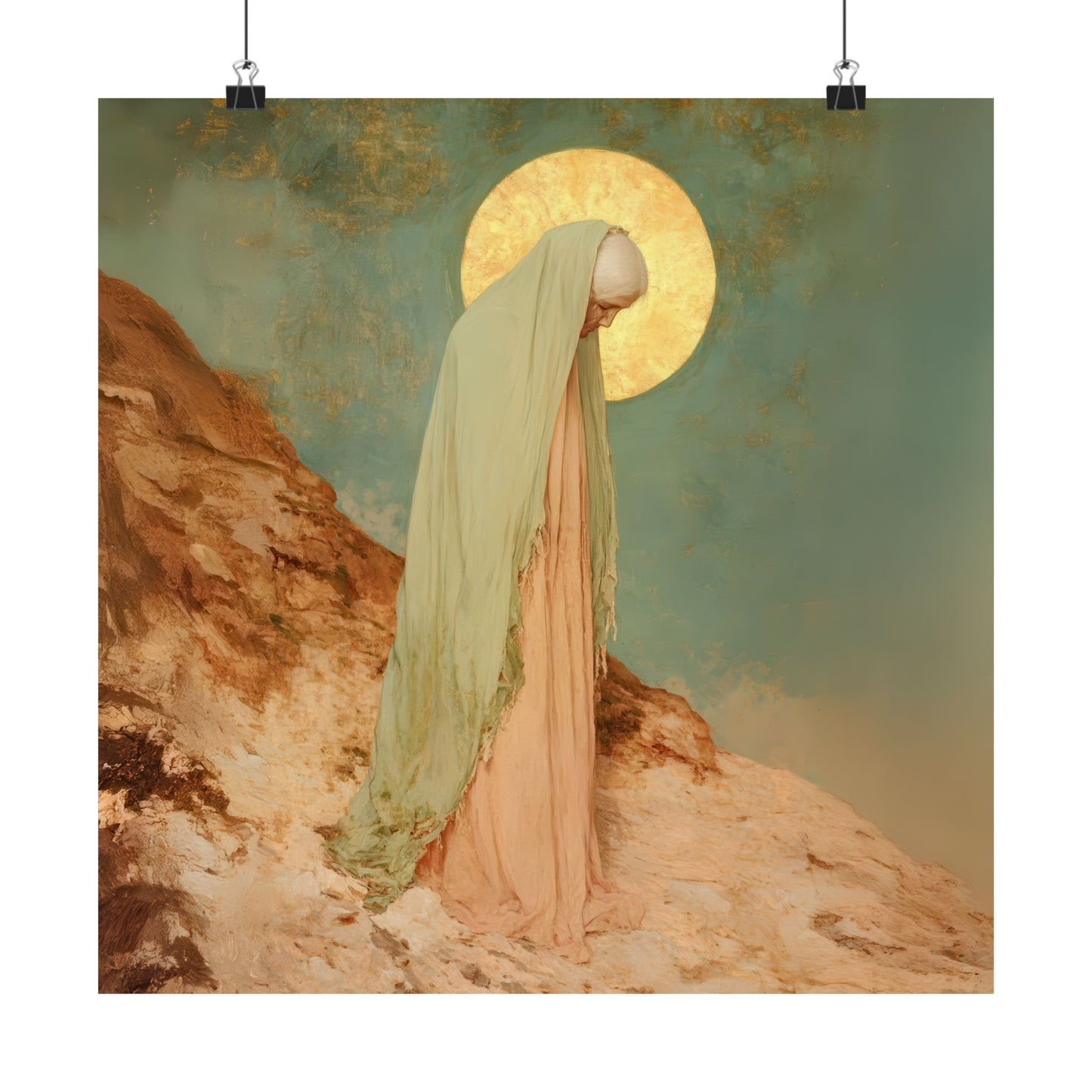 Saint Melania the Elder - Desert Mother - Sanctified Souls Print - Multiple Sizes - Premium Matte Vertical Posters