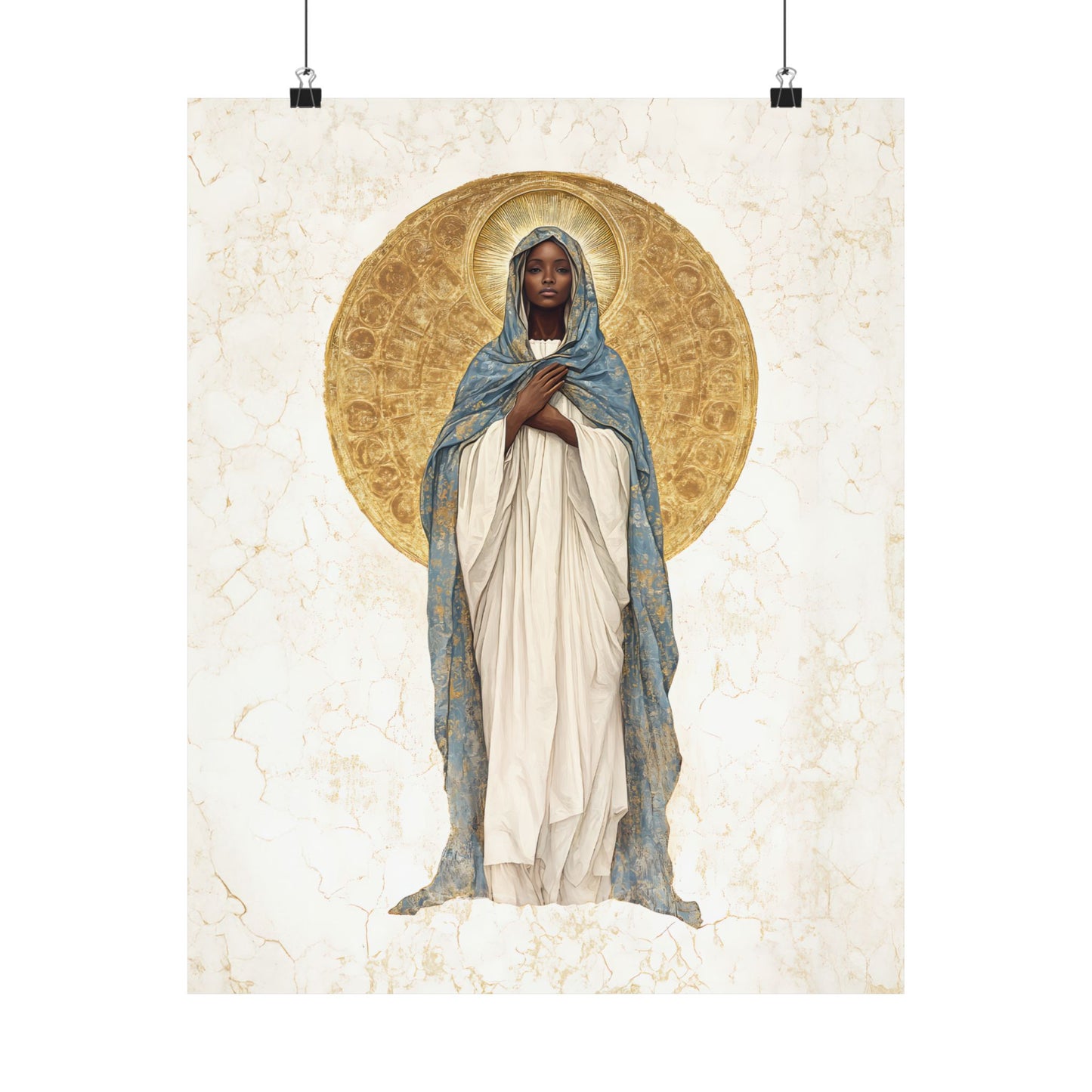 Our Lady of Kibeho- The Vision of Divine Peace - Sanctified Souls Print - Multiple Sizes - Premium Posters - Catholic Art - Christian