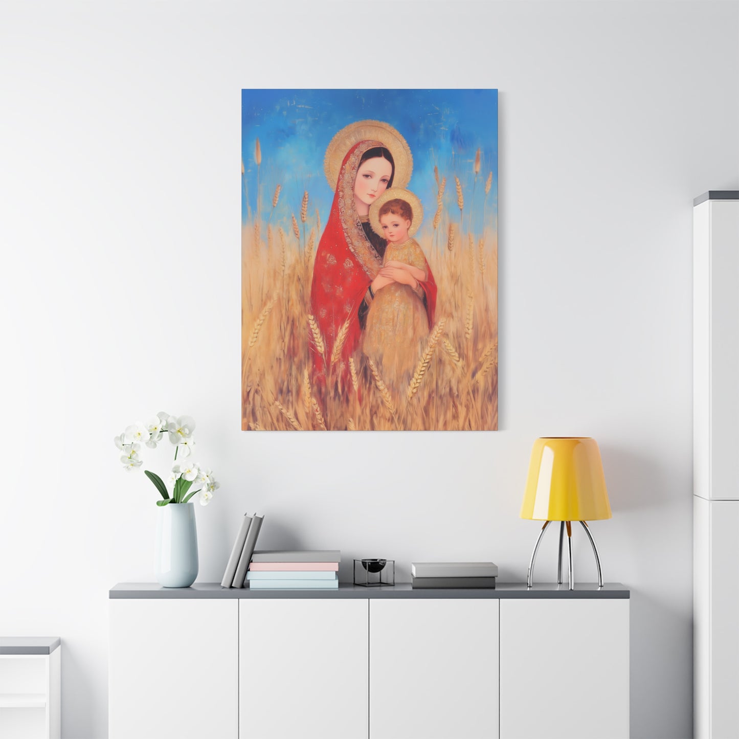Our Lady of the Harvest  - Multiple Sizes - Catholic Home art - Museum Wrapped Canvas - Sanctified Souls Print